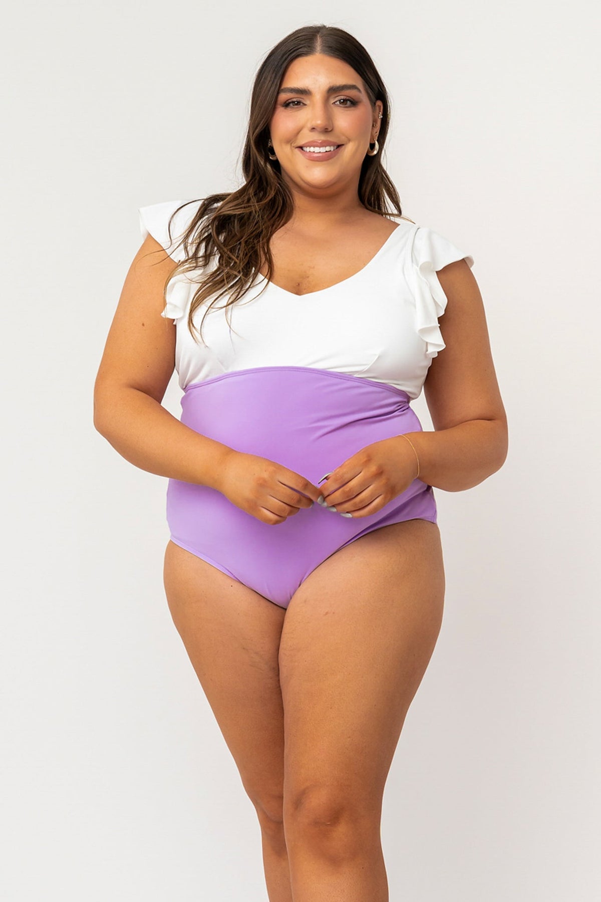 Ocean One Piece | Lavender Love & White