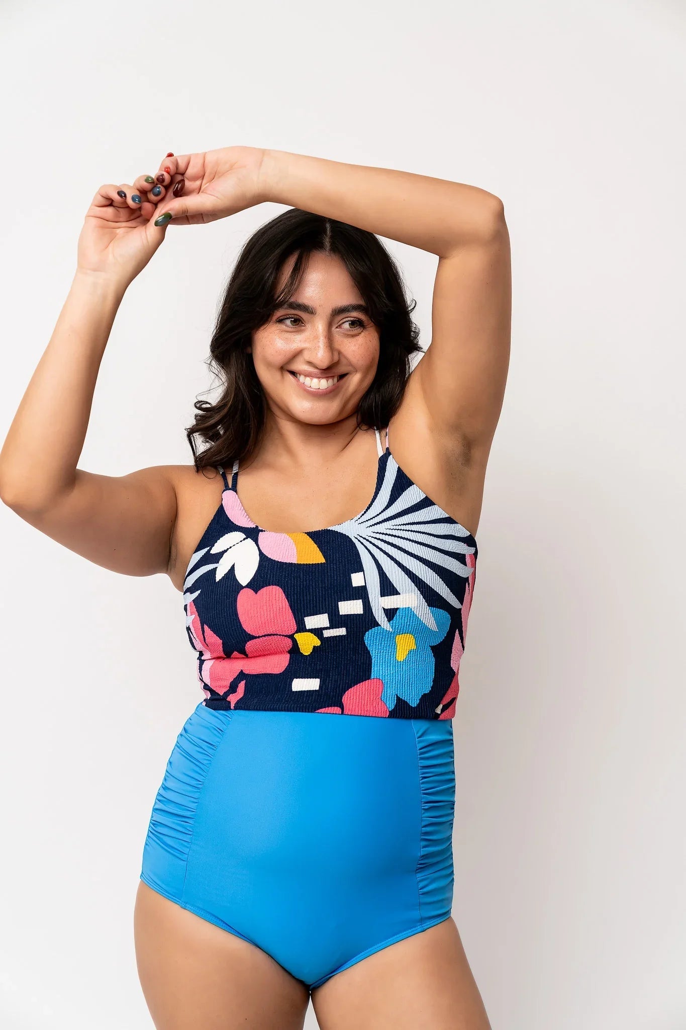  Destination Top | Blue Wave Floral