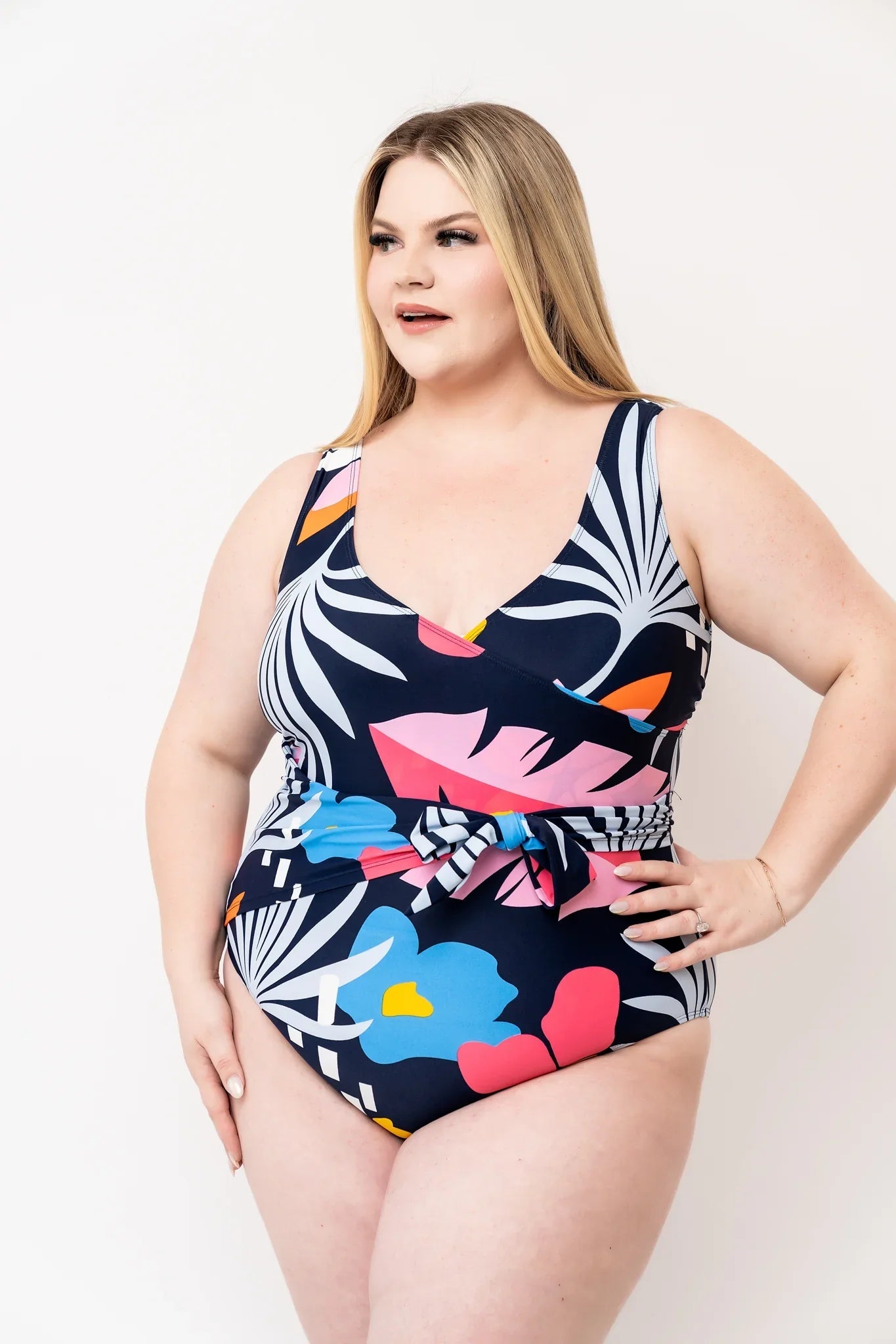  Palm Beach One Piece | Blue Wave Floral