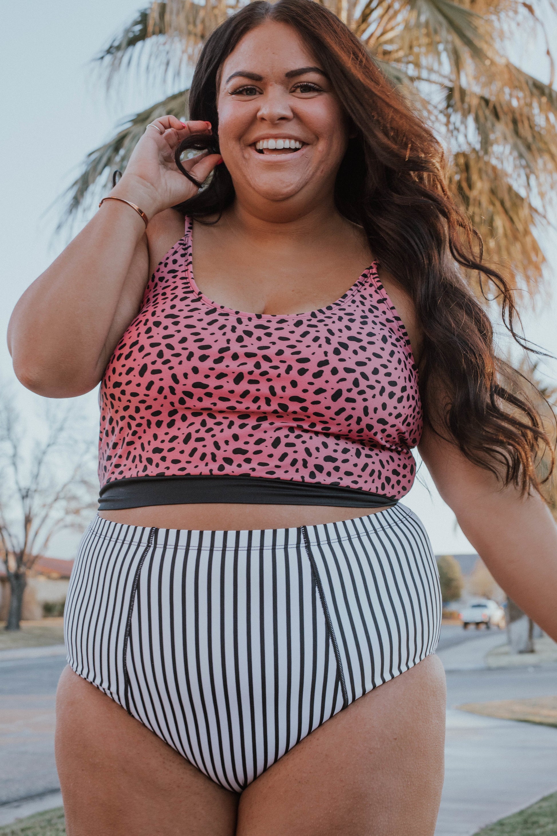  The Lounger Top | Pink Animal Print | Final Sale