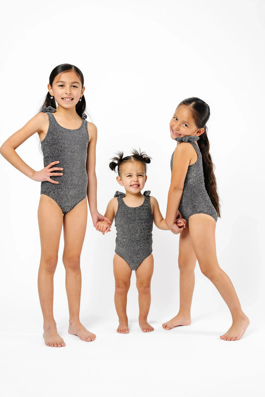  Mini Palm Tree One Piece | Black Shimmer