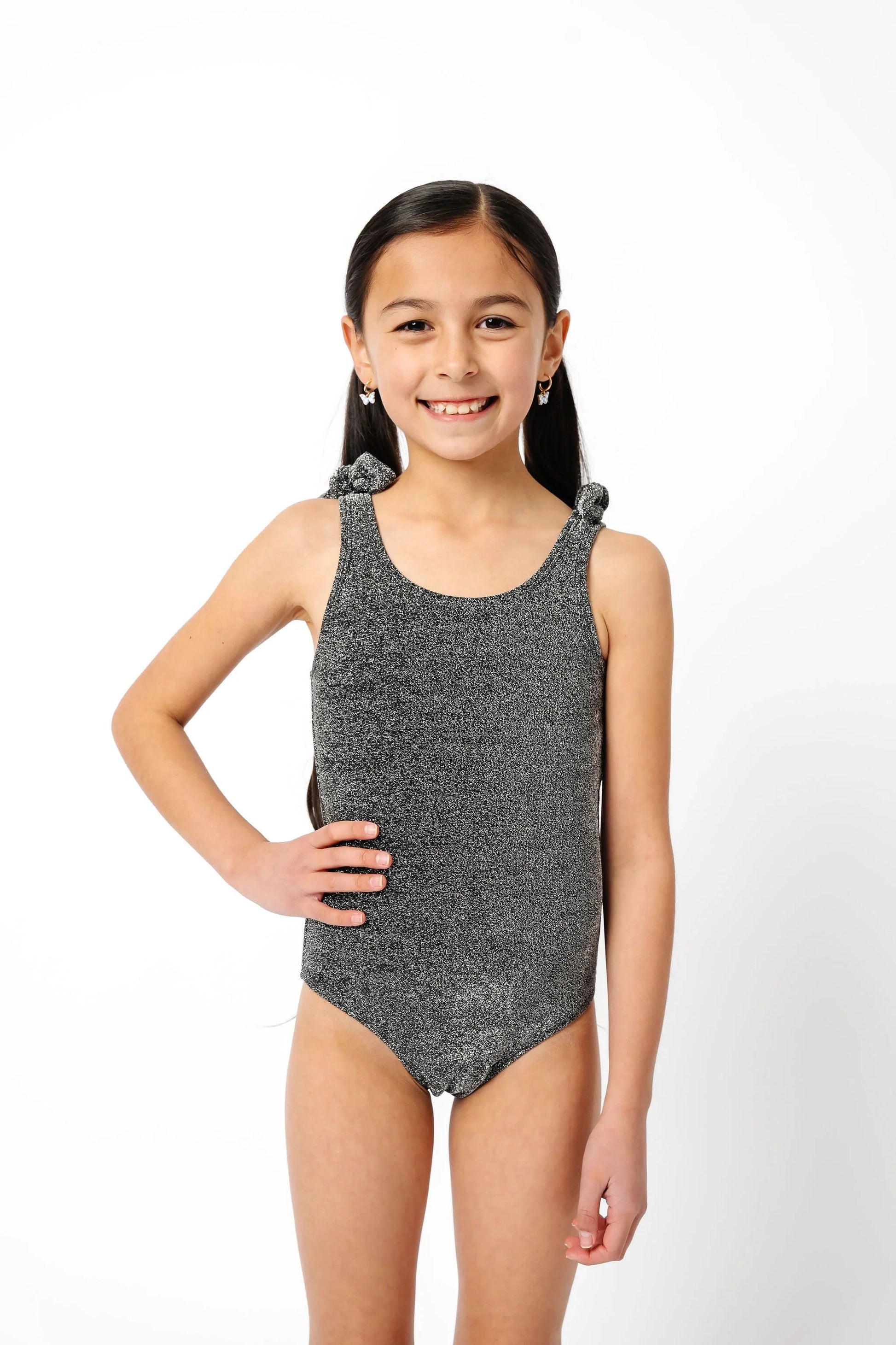  Mini Palm Tree One Piece | Black Shimmer