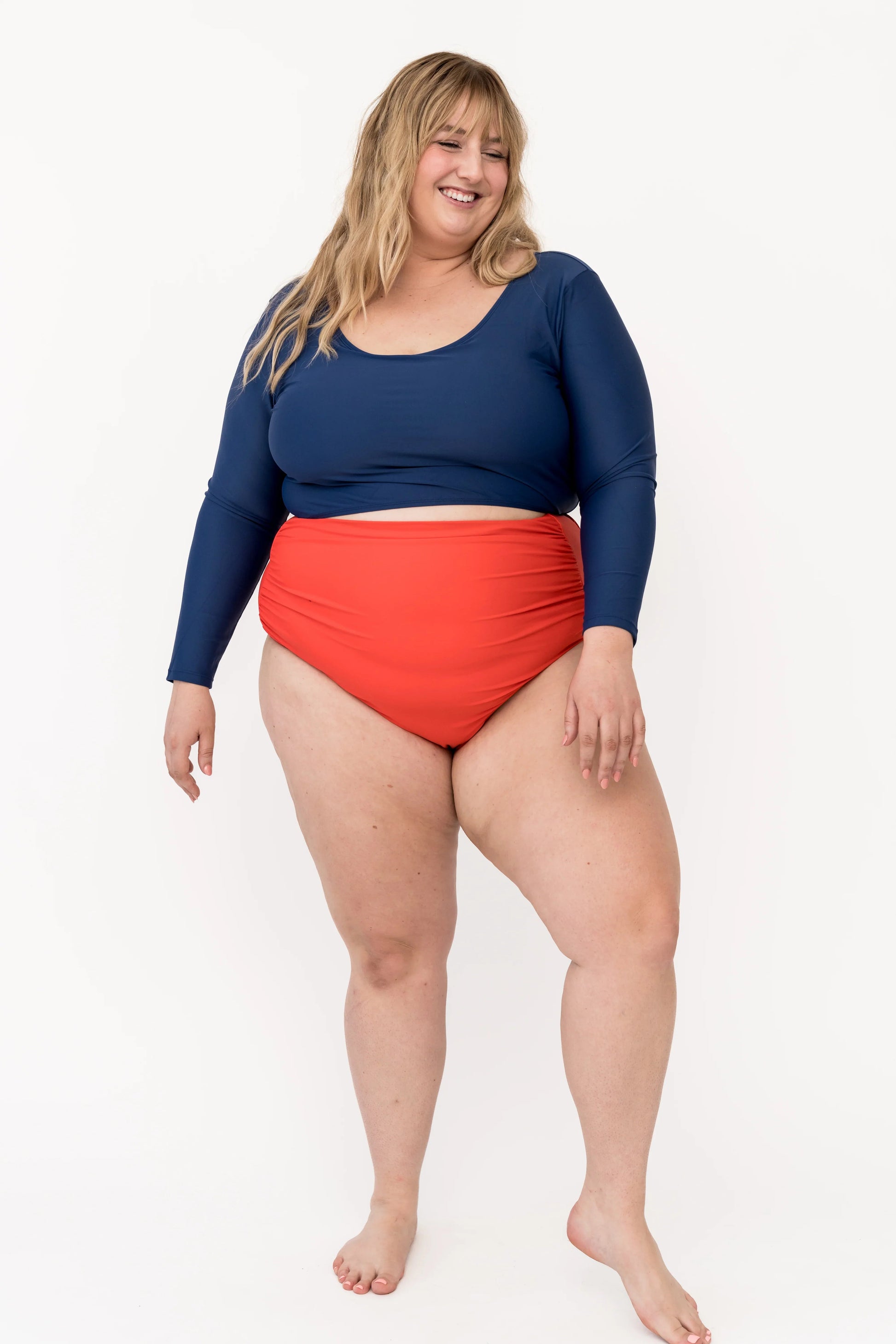  High Rise Barefoot Bottom | Nautical Red