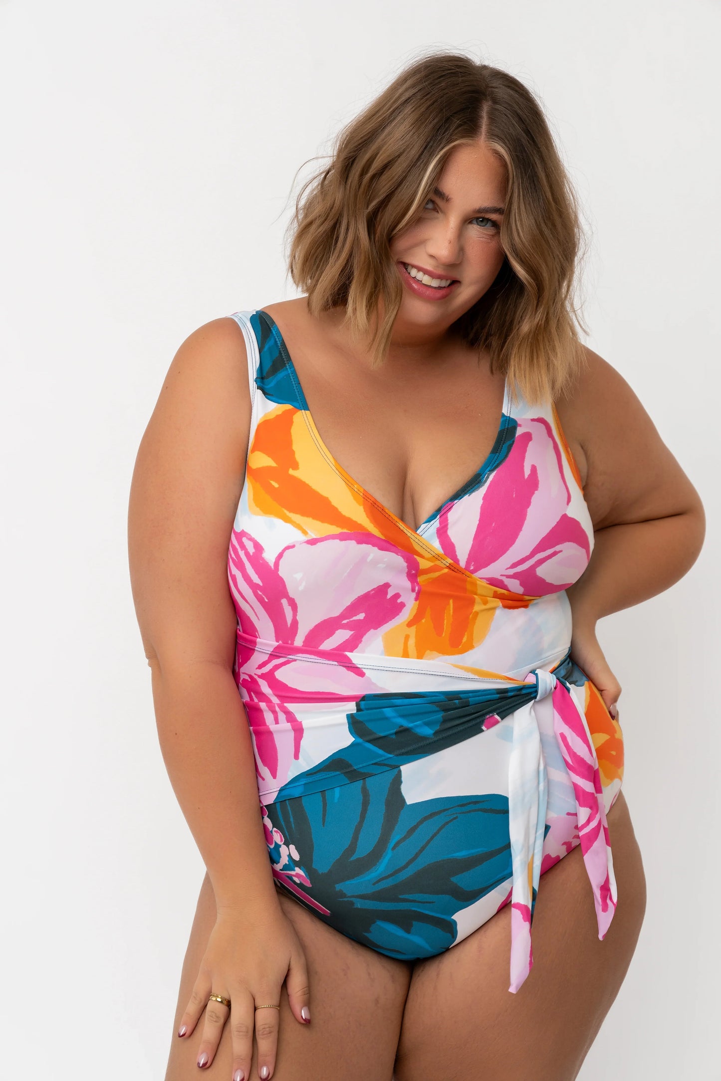  Palm Beach One Piece | Floral Fusion Floral