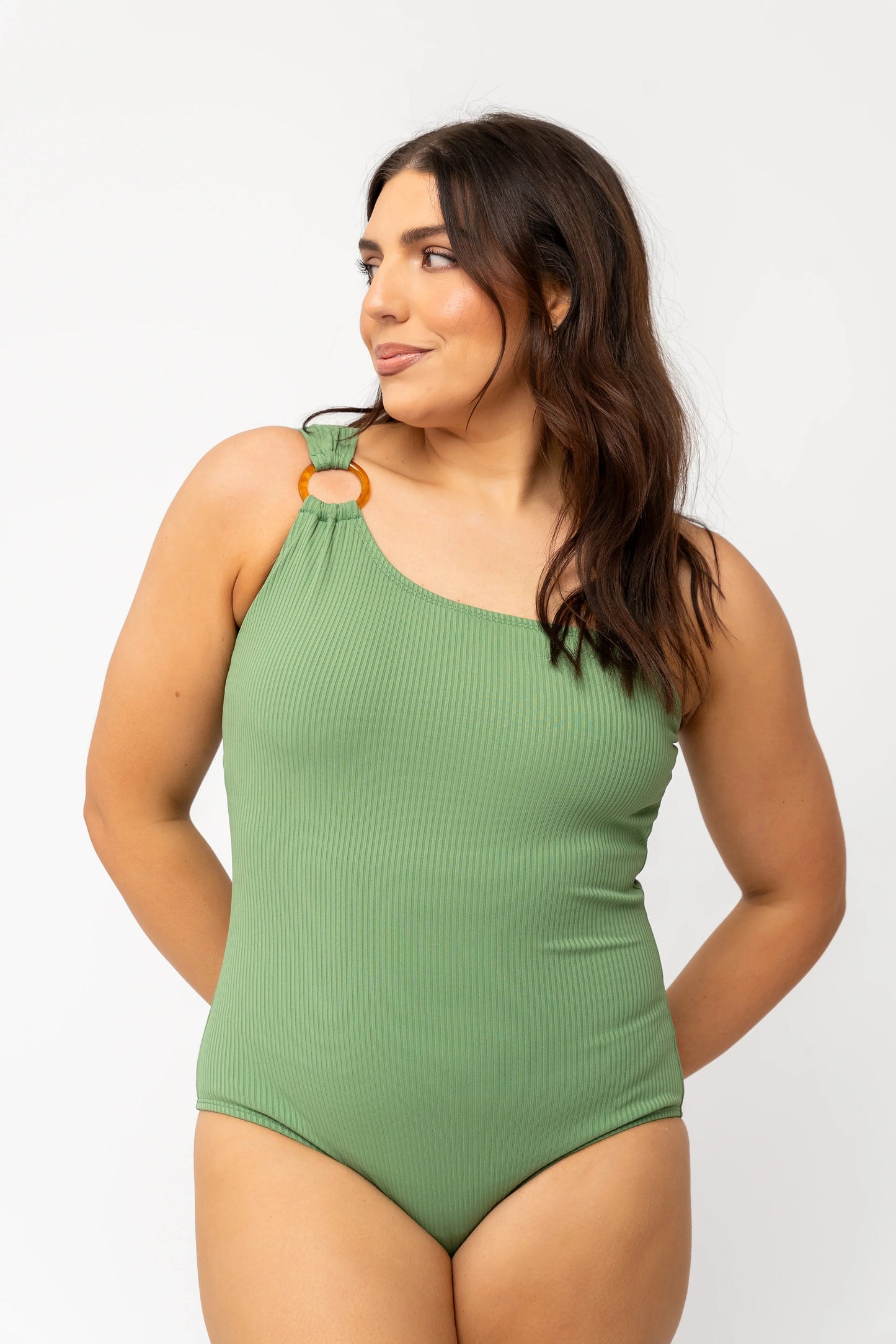  Ripple One Piece | Dark Sage