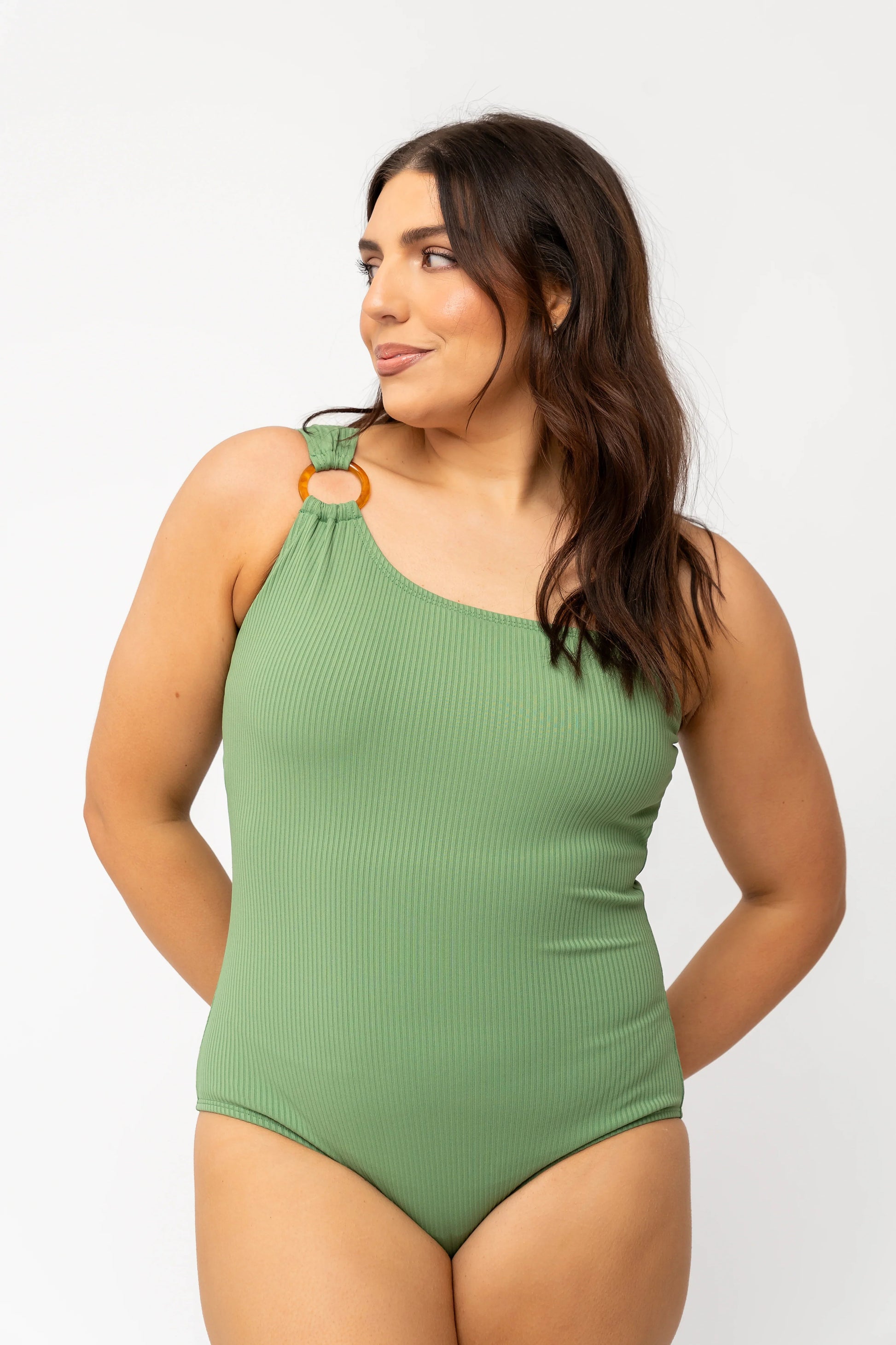  Ripple One Piece | Dark Sage