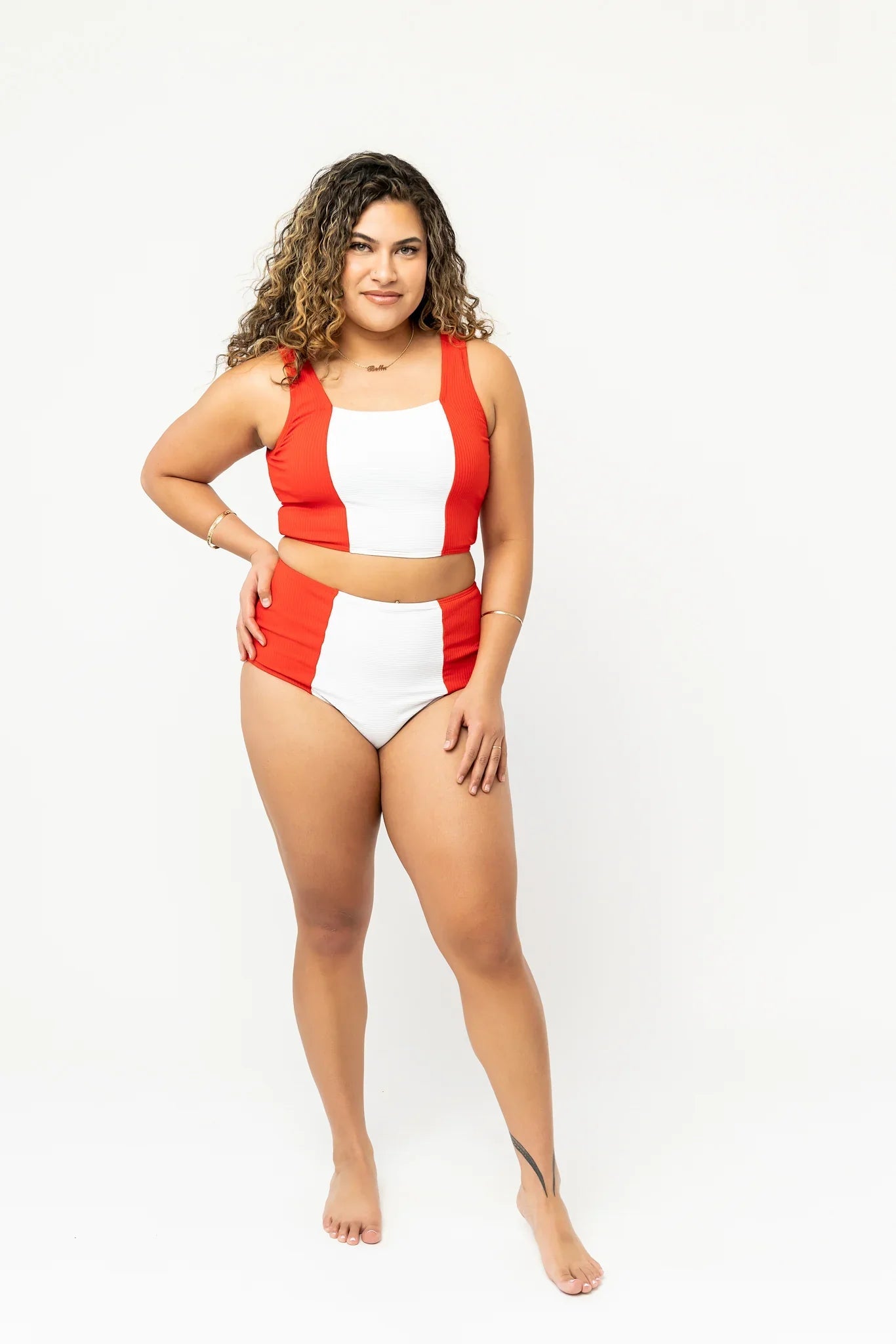  Island Colorblock Top | Poppy Red