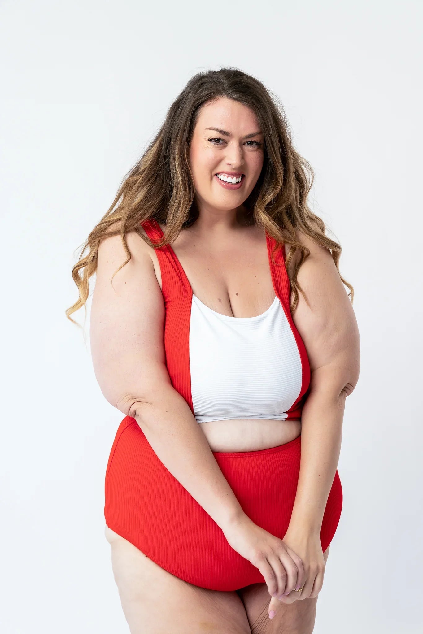  Island Colorblock Top | Poppy Red