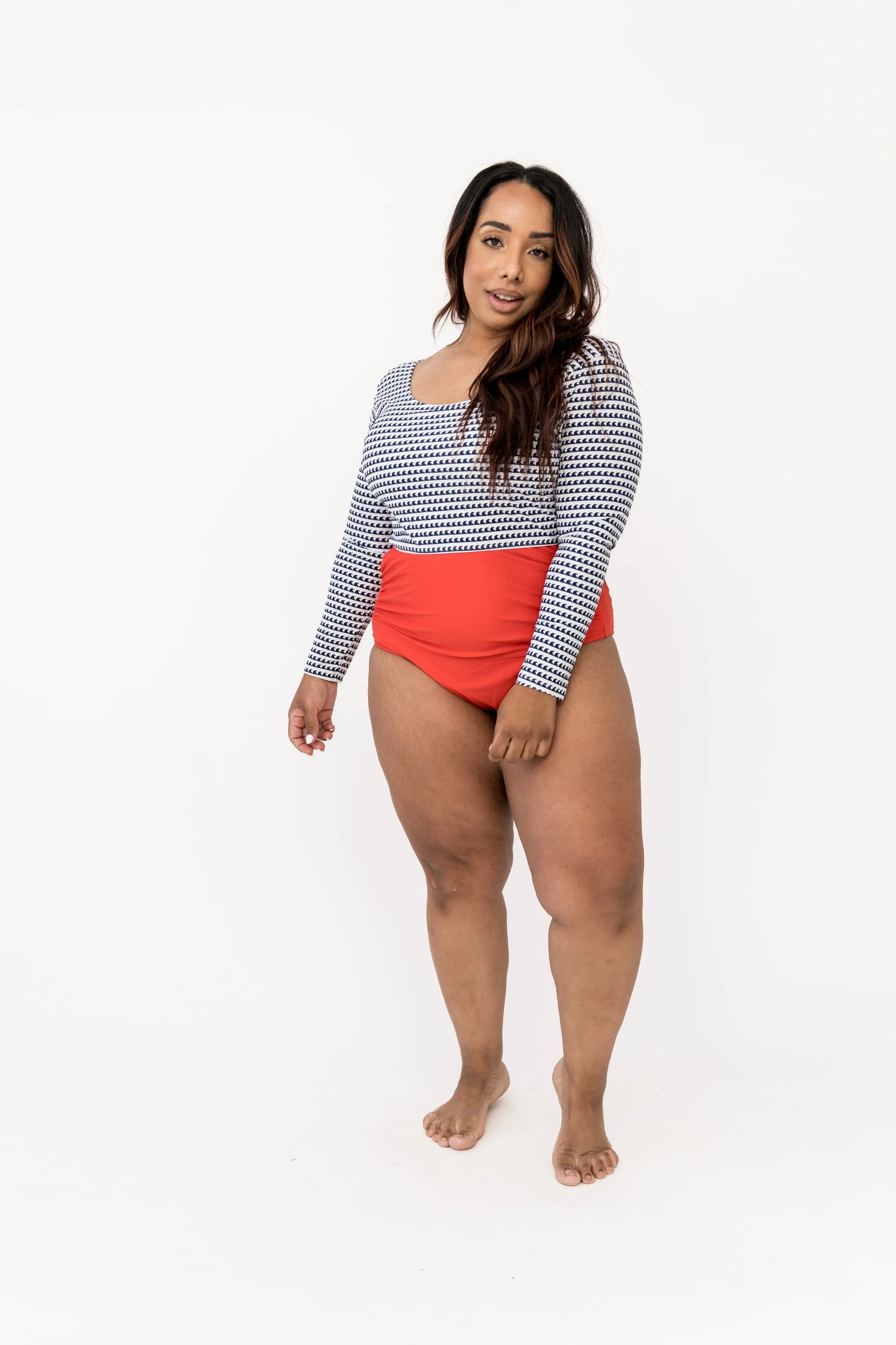  High Rise Barefoot Bottom | Nautical Red