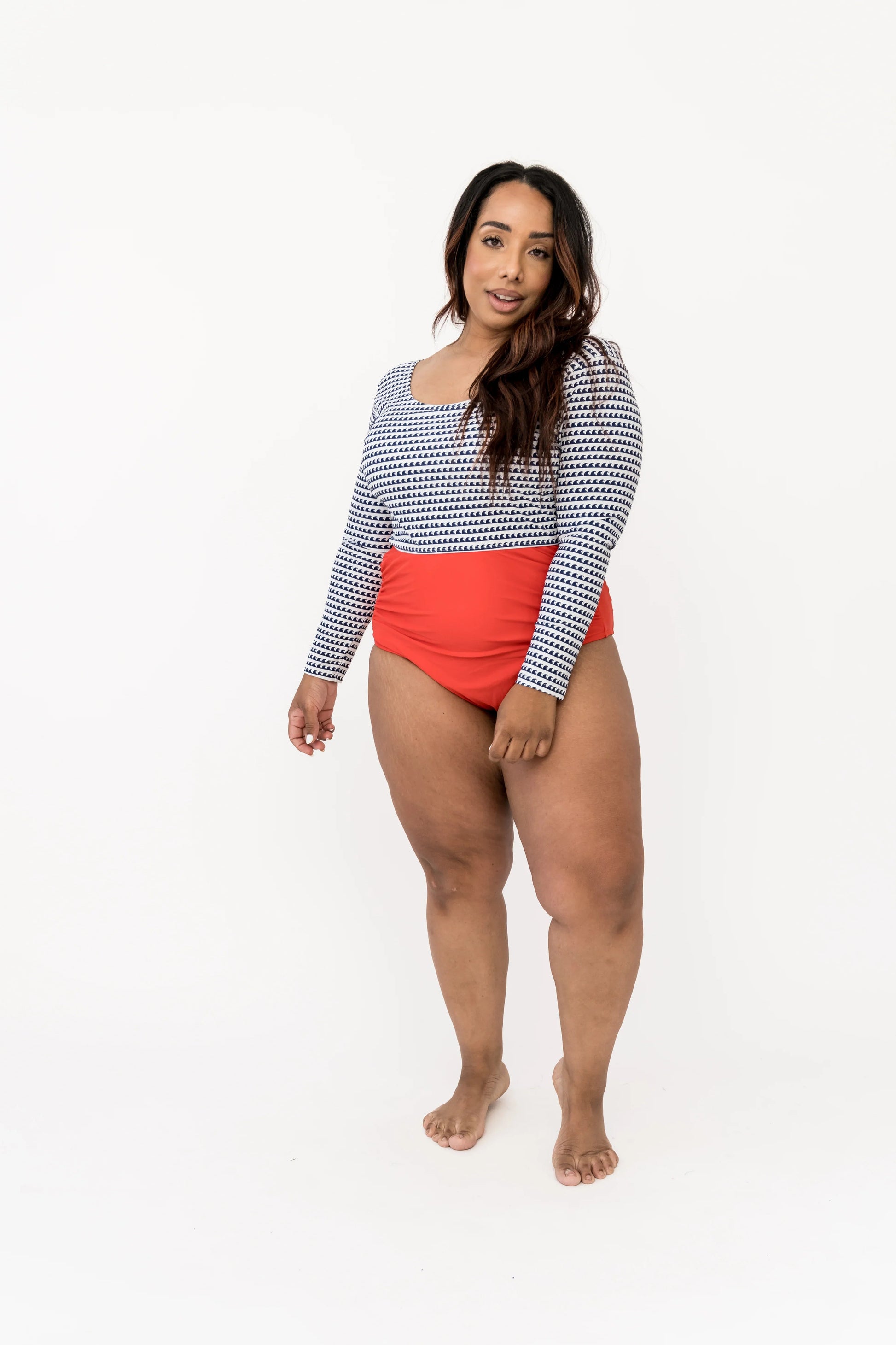  High Rise Barefoot Bottom | Nautical Red