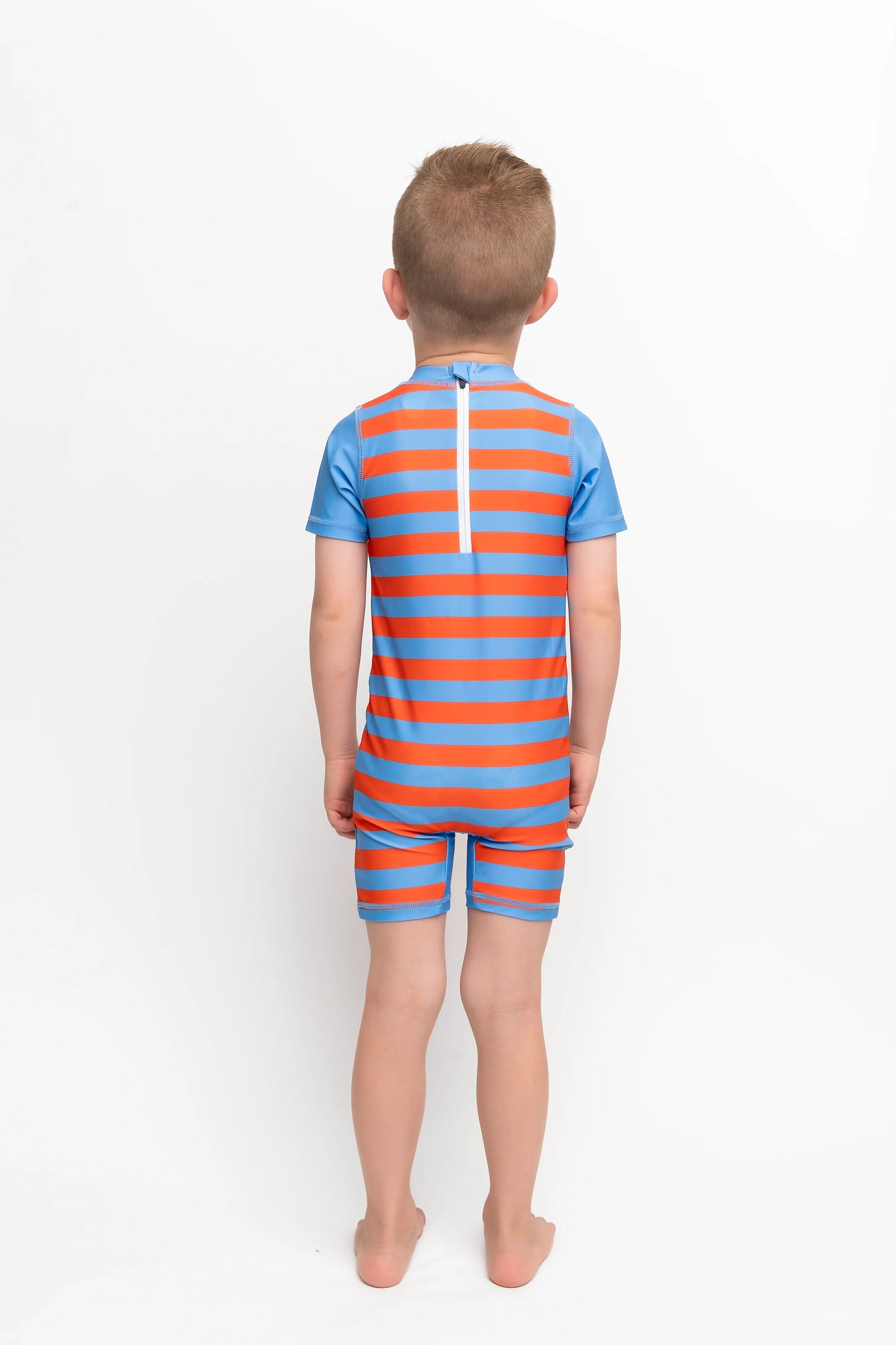  Kids Rashguard | Blue Orange Stripe