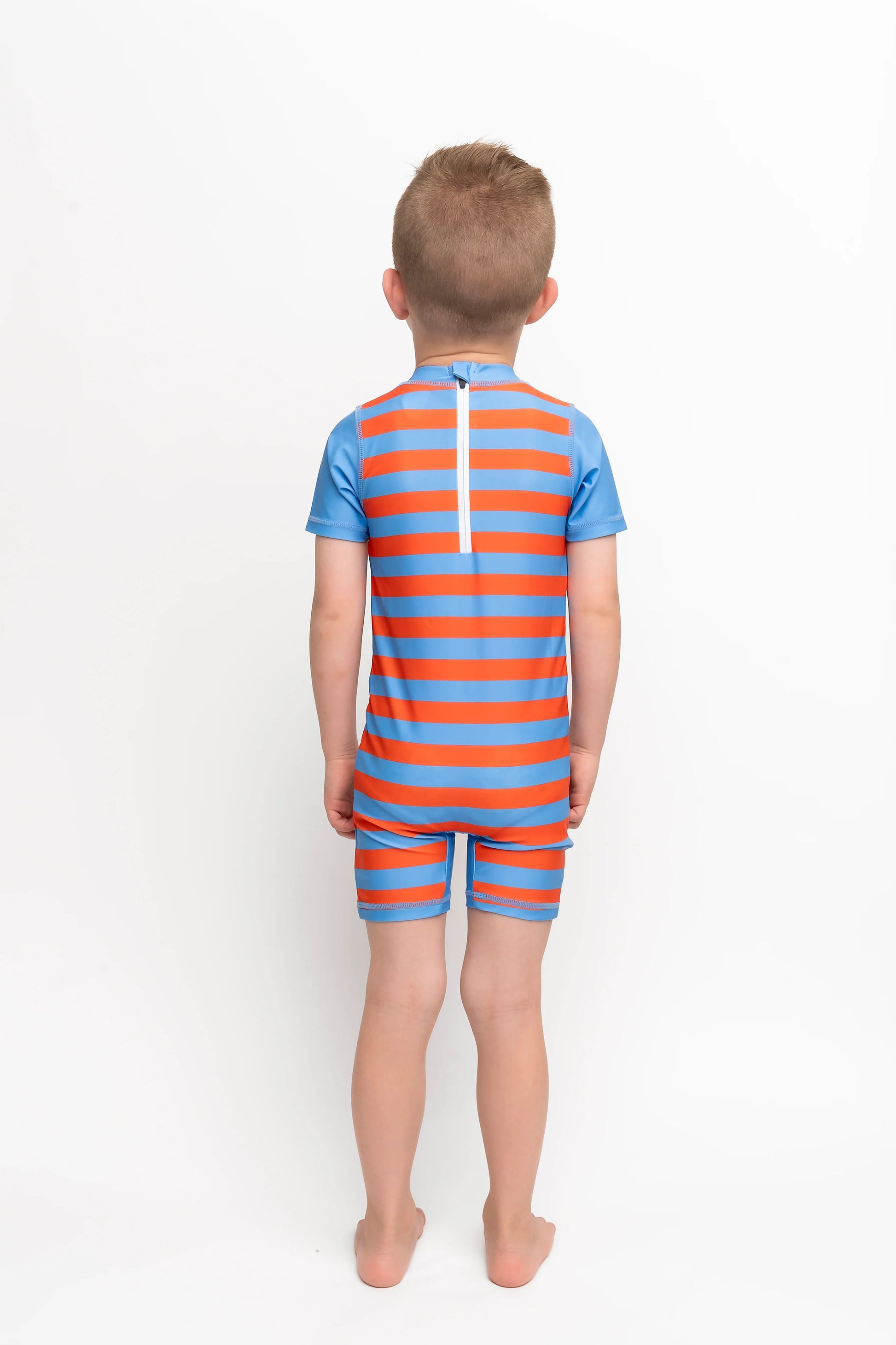  Kids Rashguard | Blue Orange Stripe