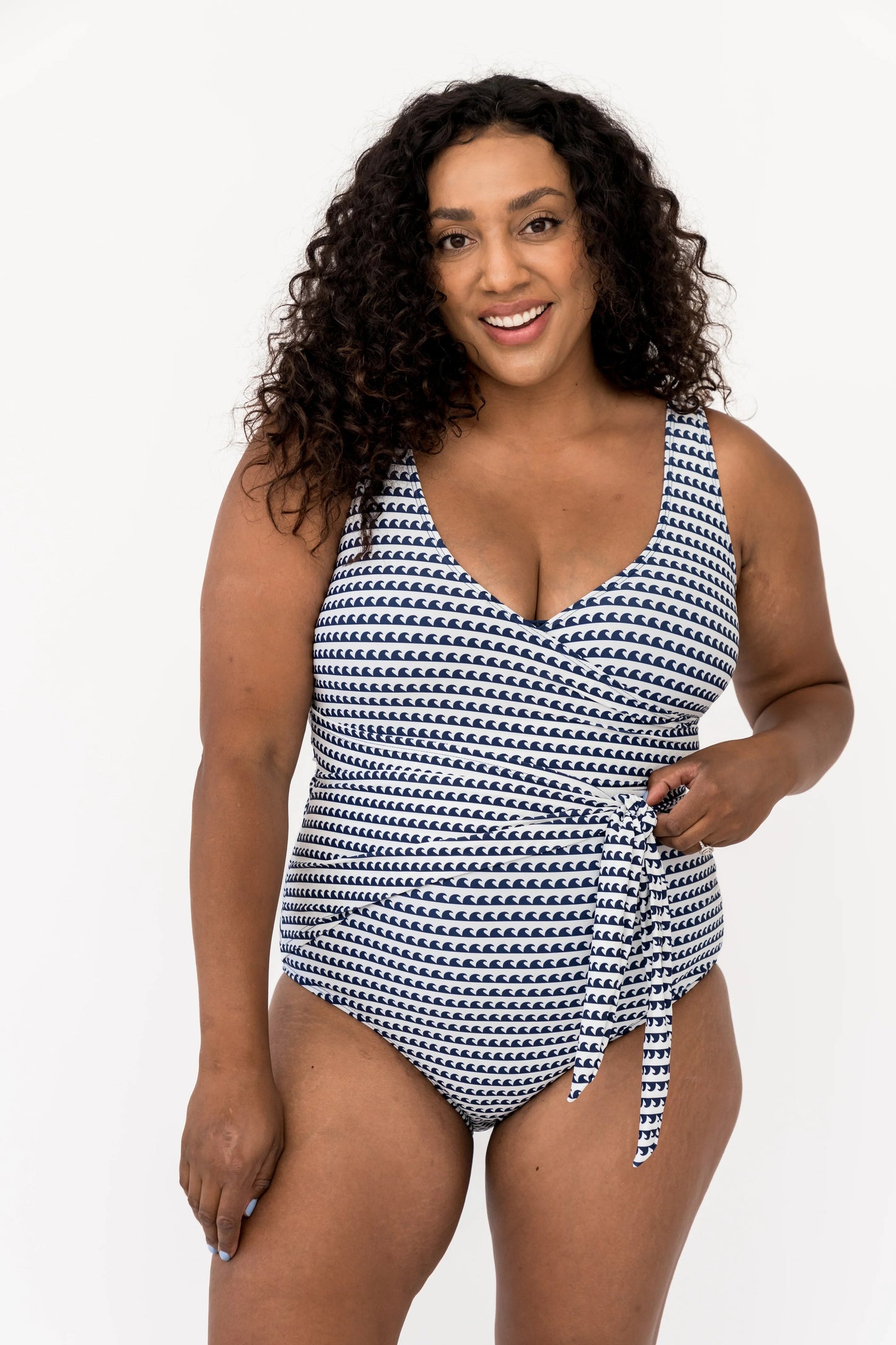  Palm Beach One Piece | Navy Wave