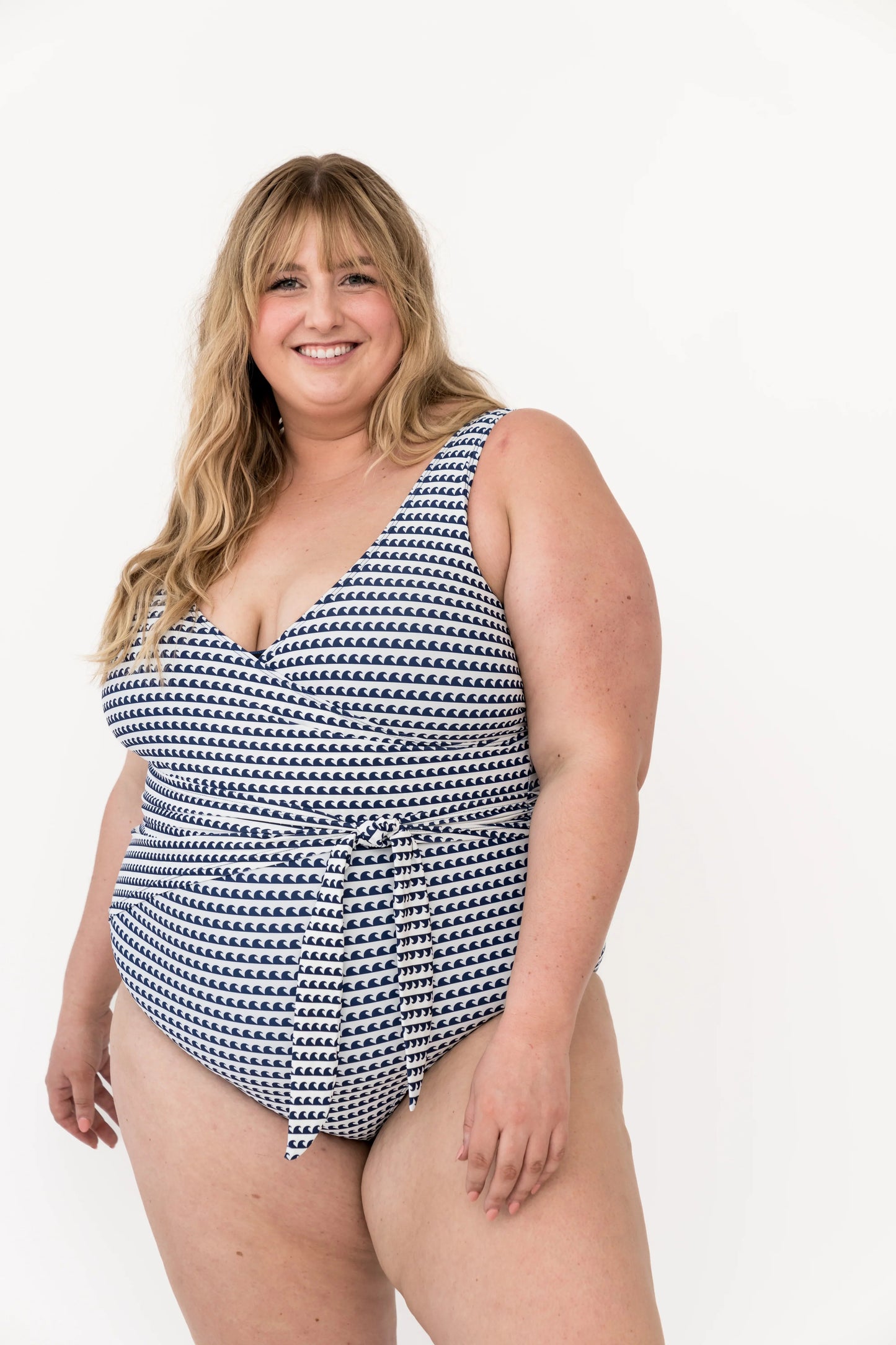  Palm Beach One Piece | Navy Wave