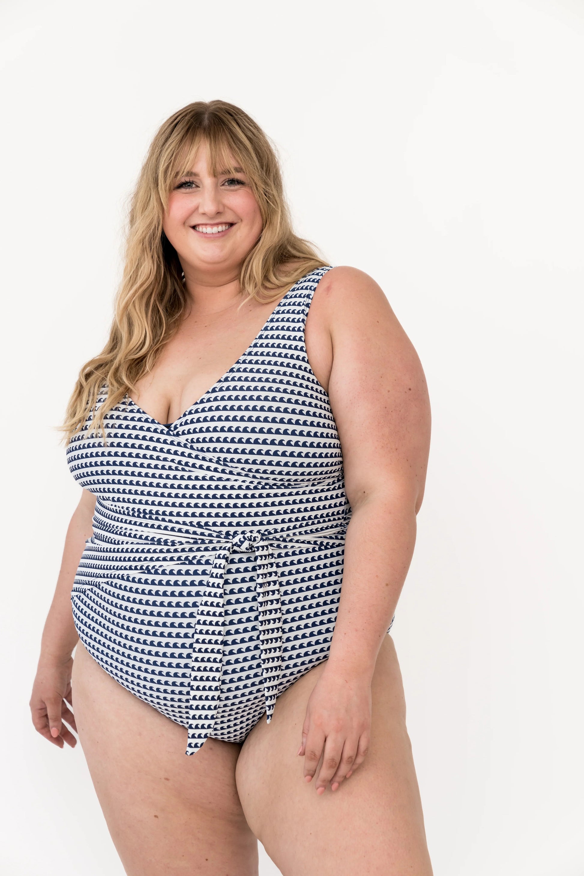  Palm Beach One Piece | Navy Wave