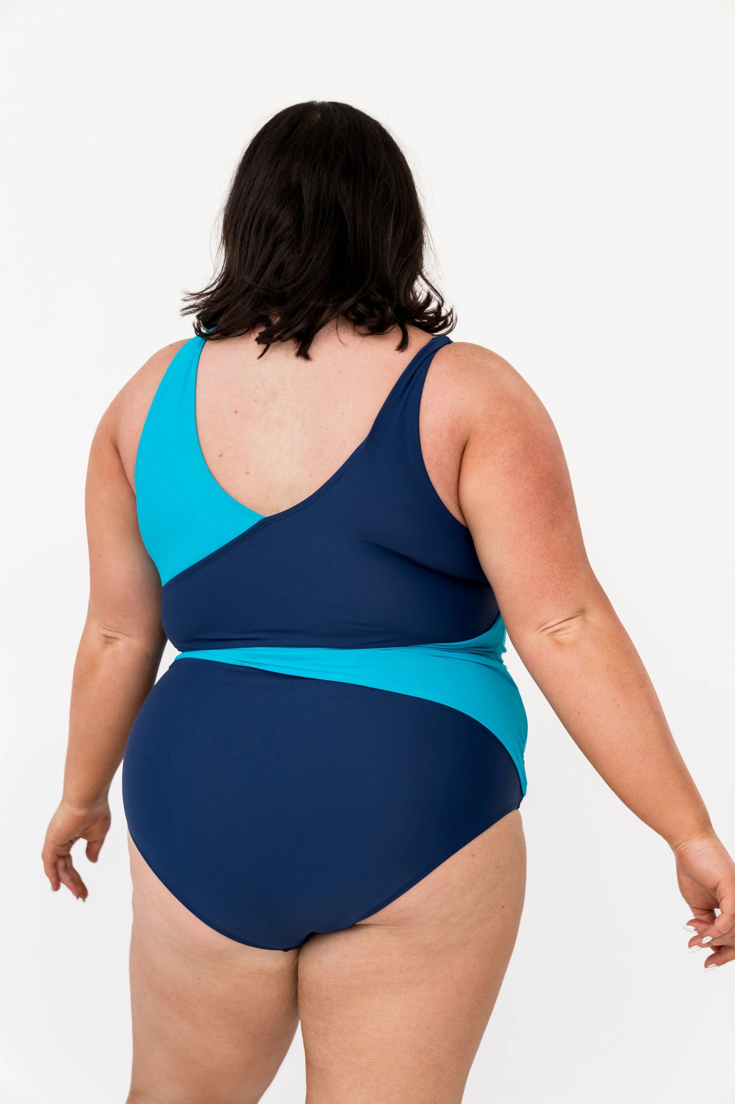  Palm Beach One Piece | Navy Aquamarine