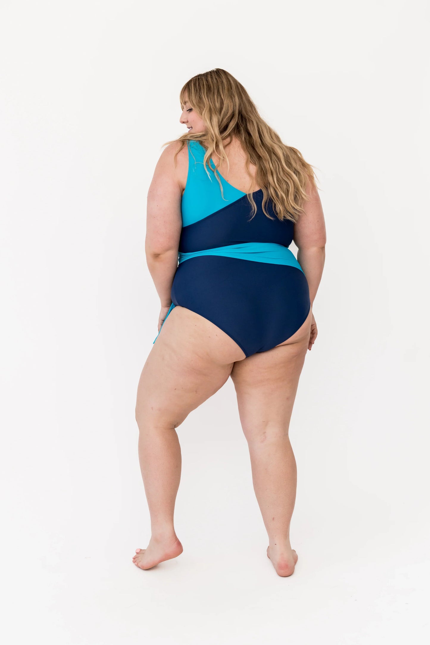  Palm Beach One Piece | Navy Aquamarine
