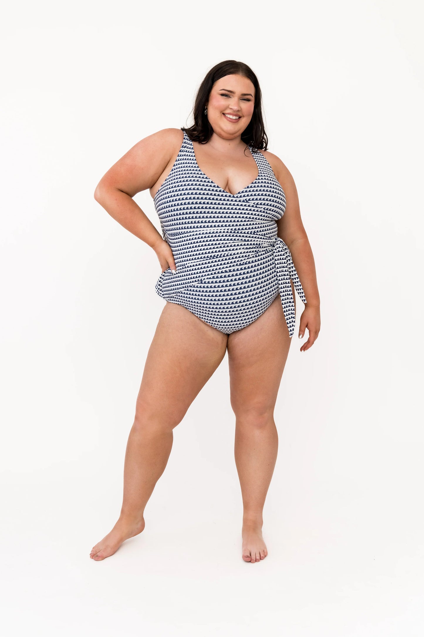  Palm Beach One Piece | Navy Wave