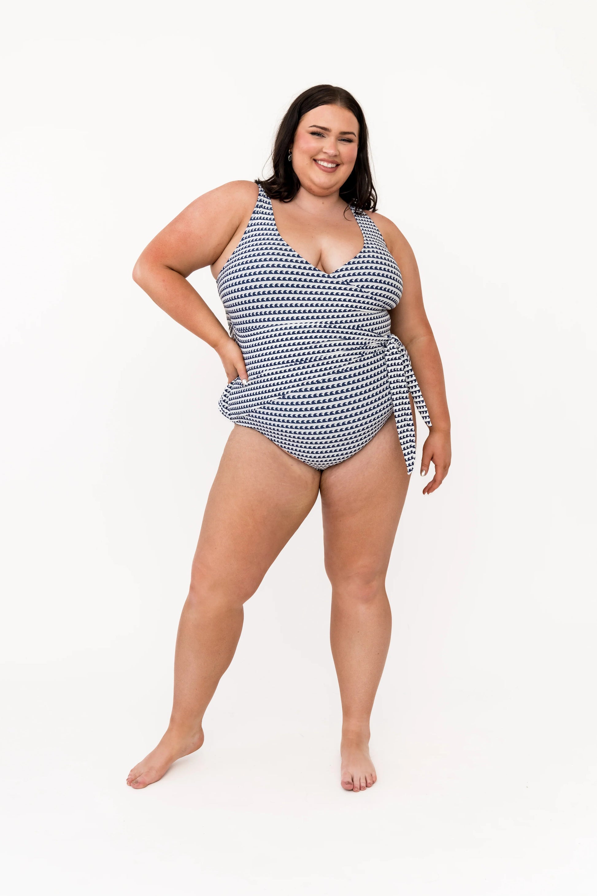  Palm Beach One Piece | Navy Wave