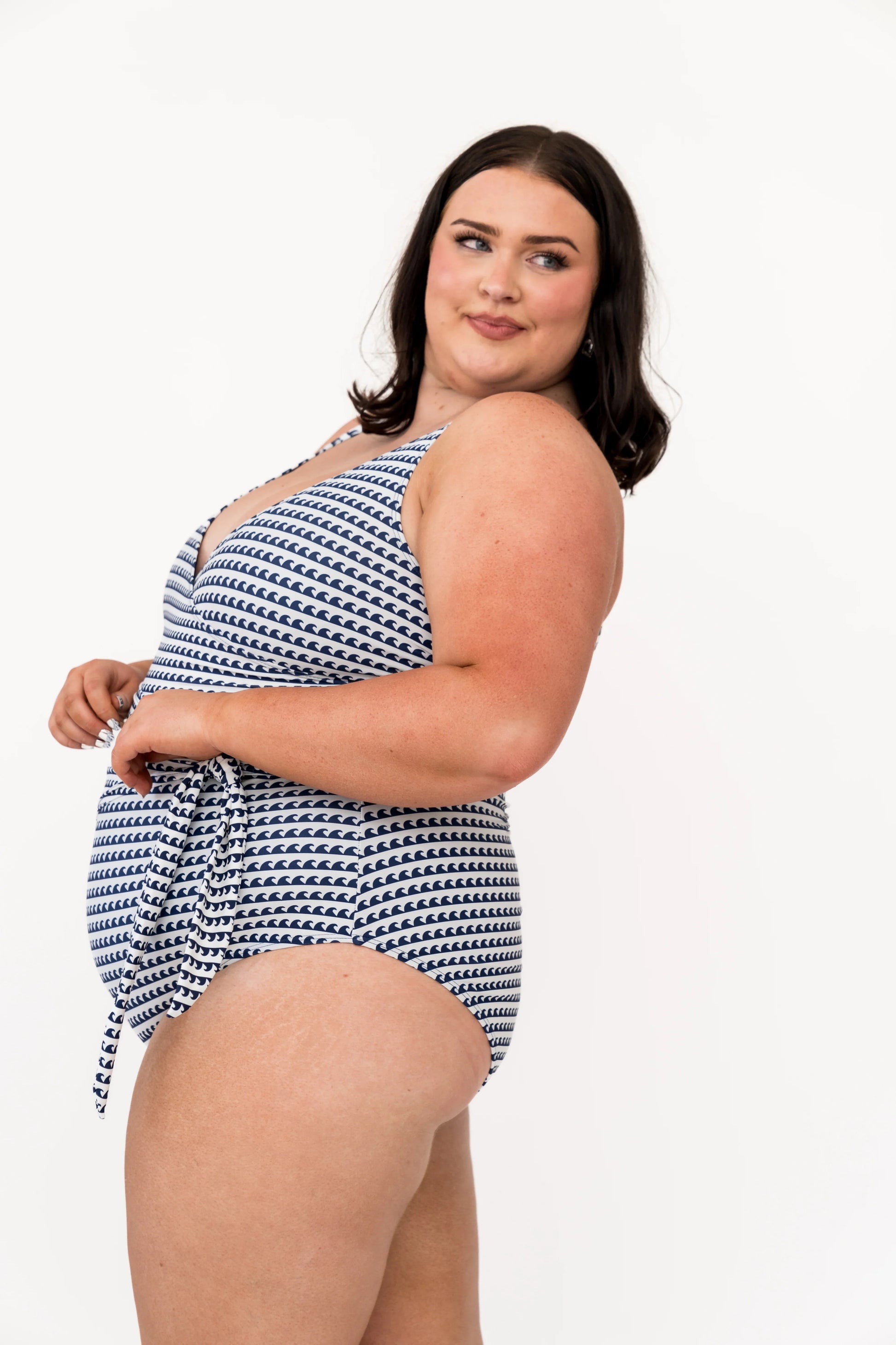  Palm Beach One Piece | Navy Wave