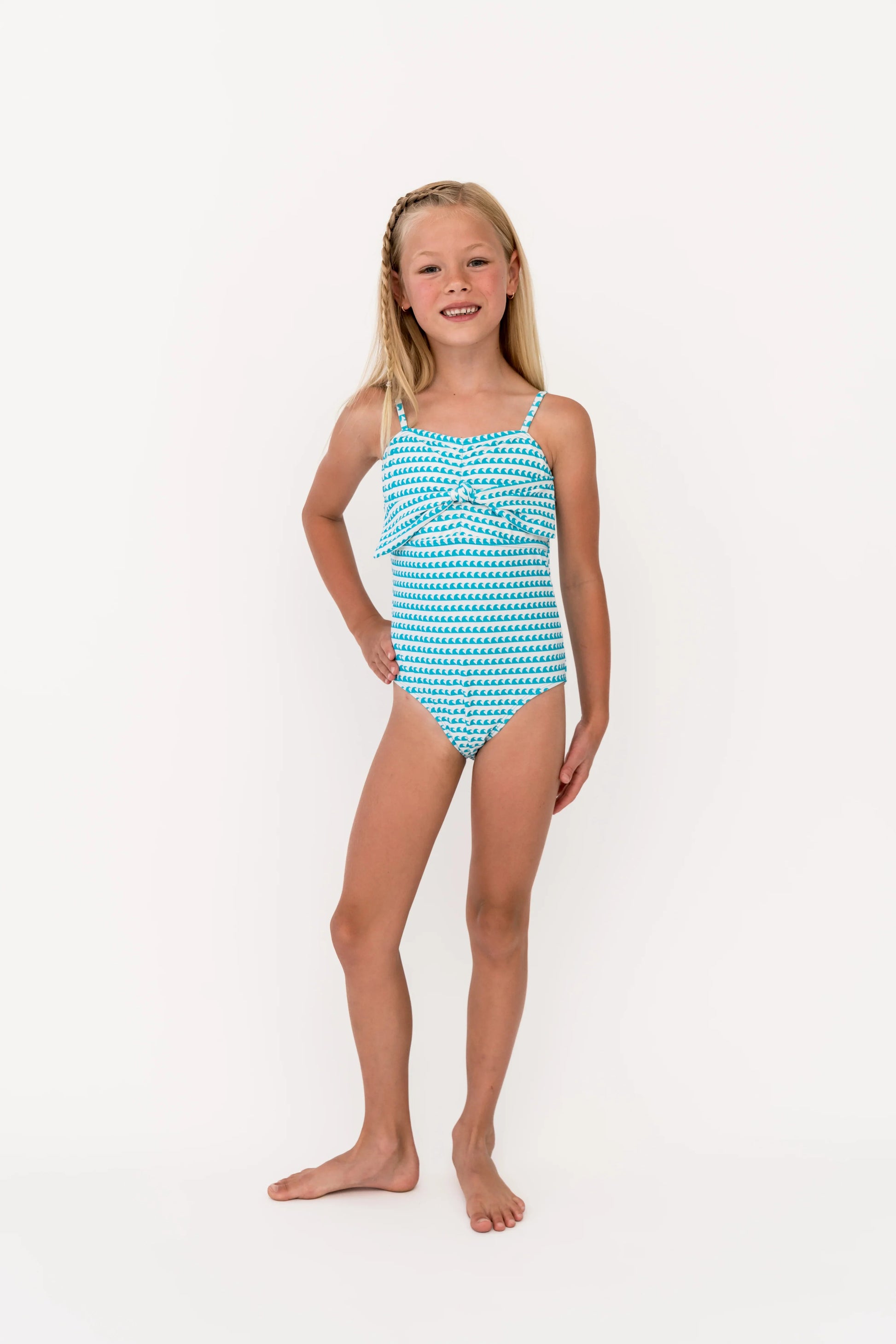  Mini Sweetheart One Piece | Aquamarine Wave