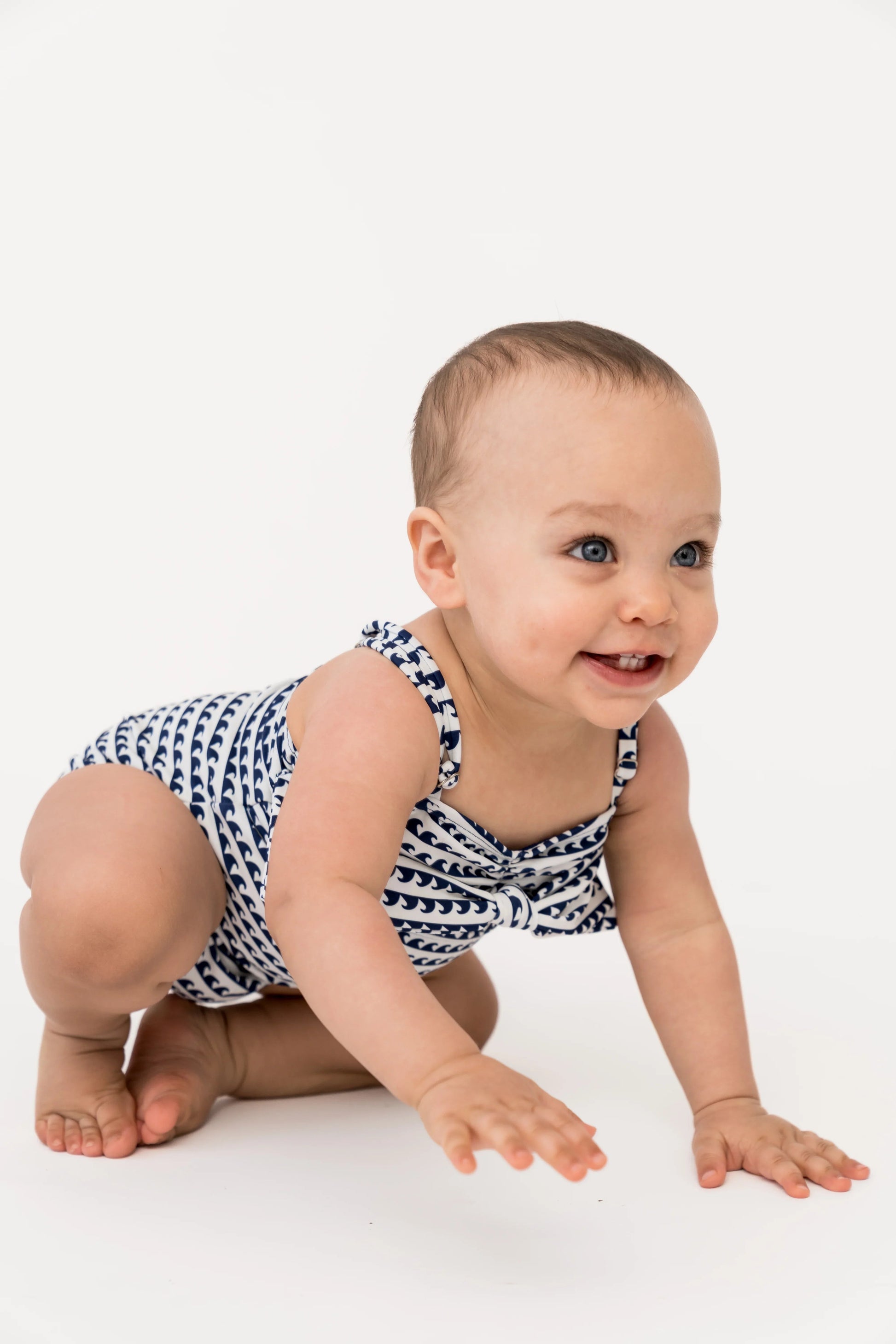  Mini Sweetheart One Piece | Navy Wave