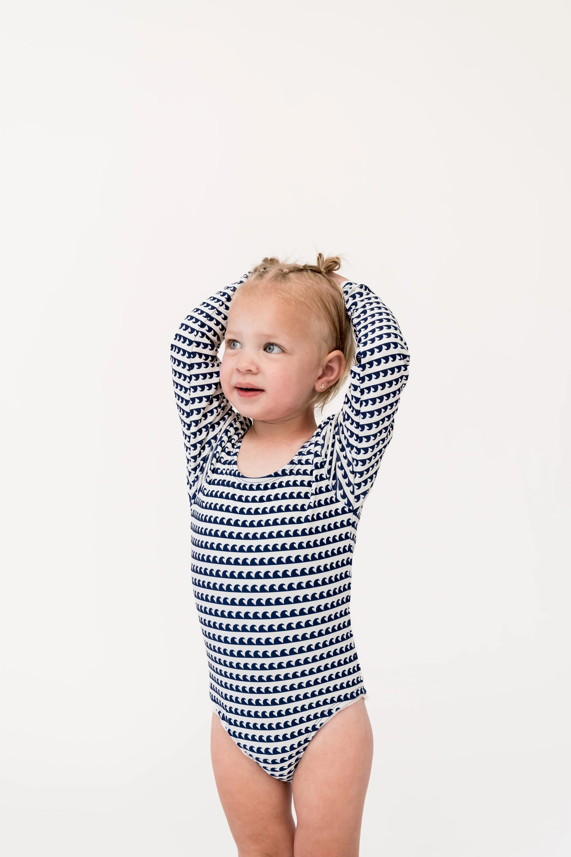  Mini Surfer Girl One Piece | Navy Wave