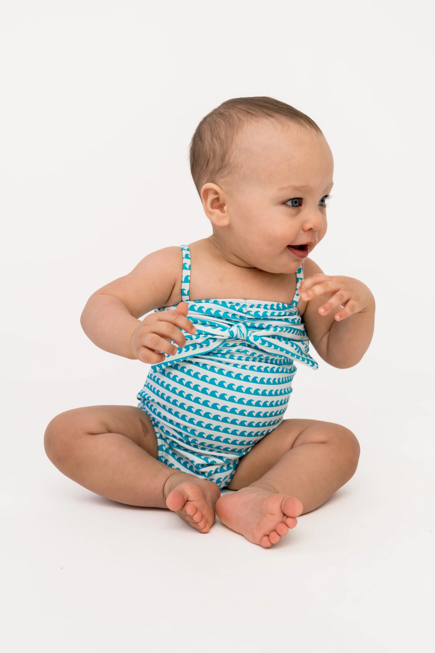  Mini Sweetheart One Piece | Aquamarine Wave