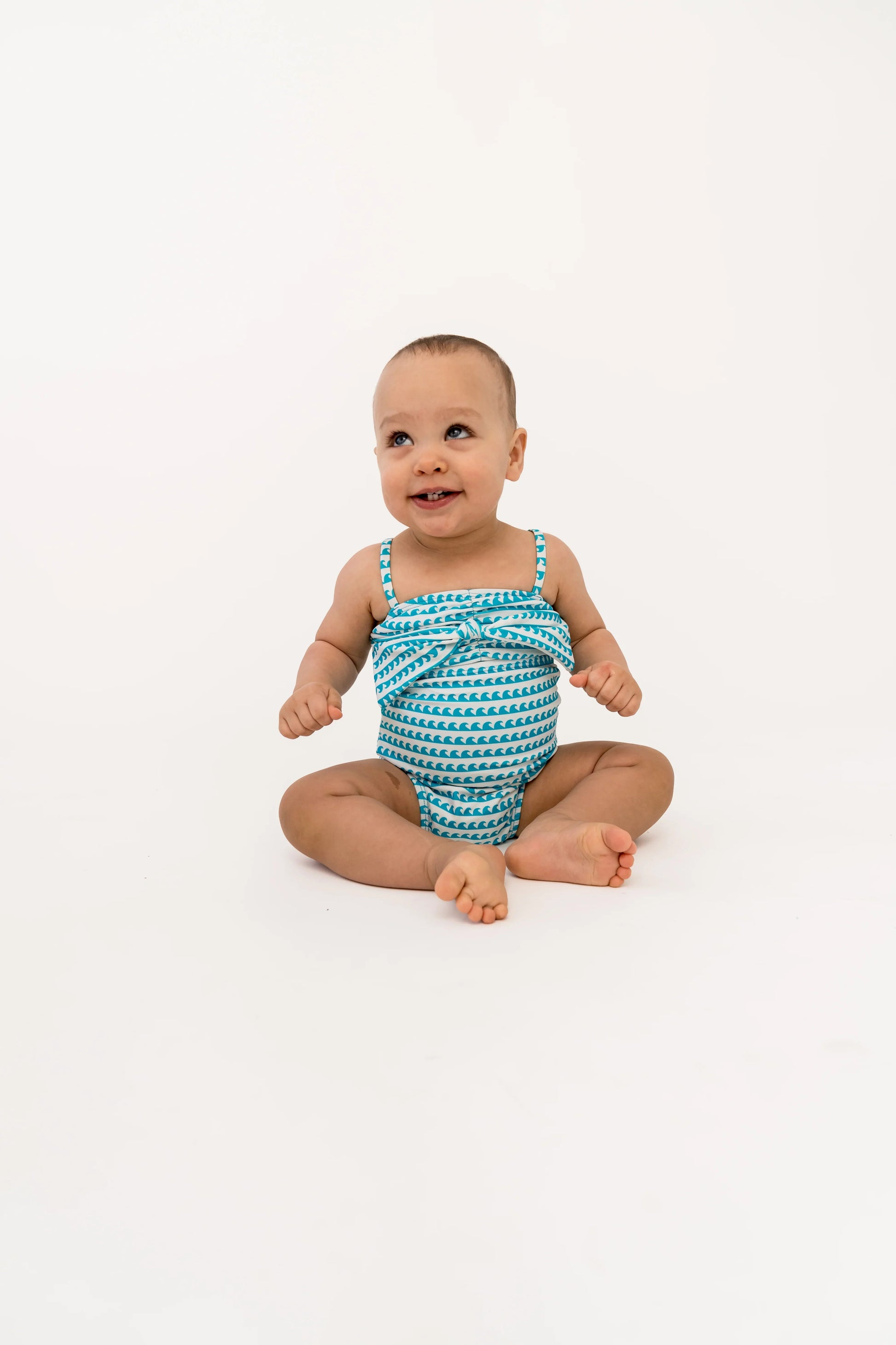  Mini Sweetheart One Piece | Aquamarine Wave