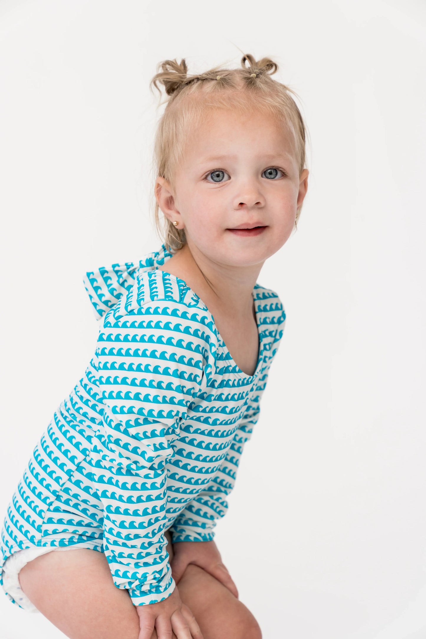  Mini Surfer Girl One Piece | Aquamarine Wave