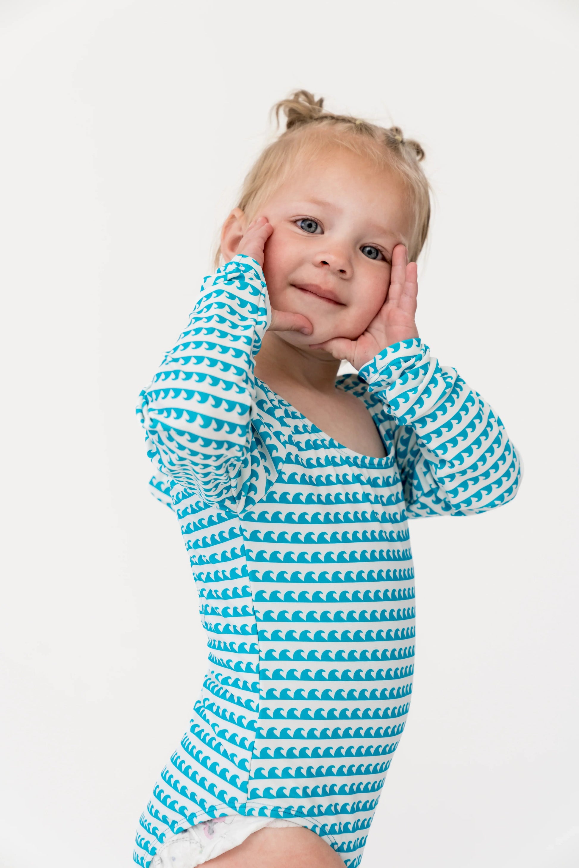  Mini Surfer Girl One Piece | Aquamarine Wave