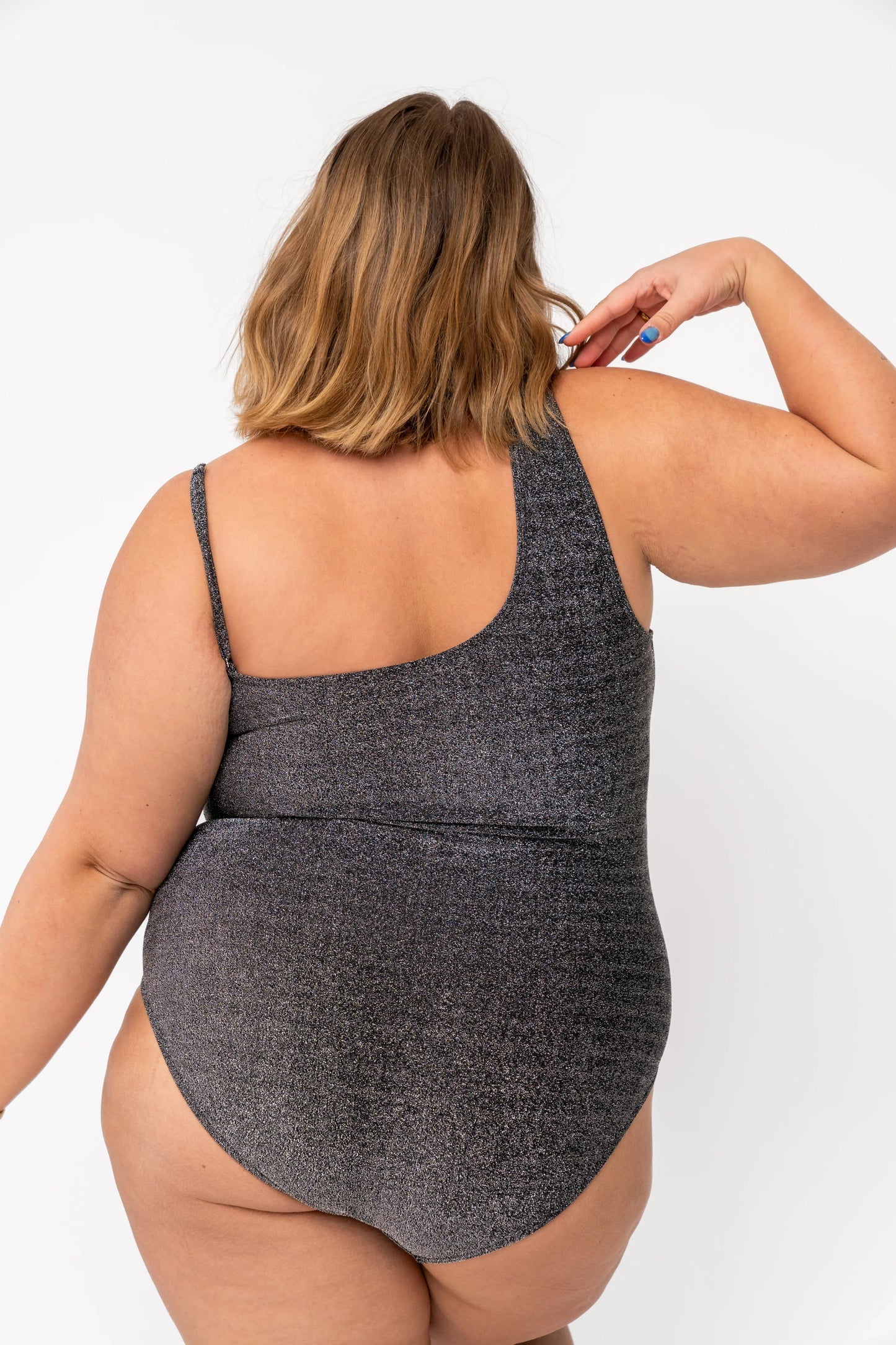  Ripple One Piece | Black Shimmer