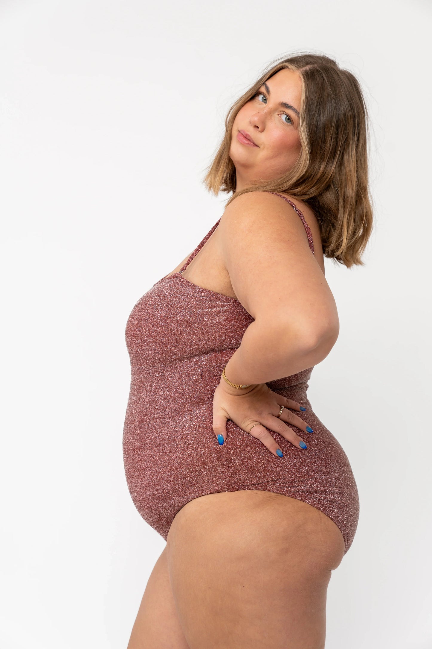  Ripple One Piece | Cranberry Shimmer