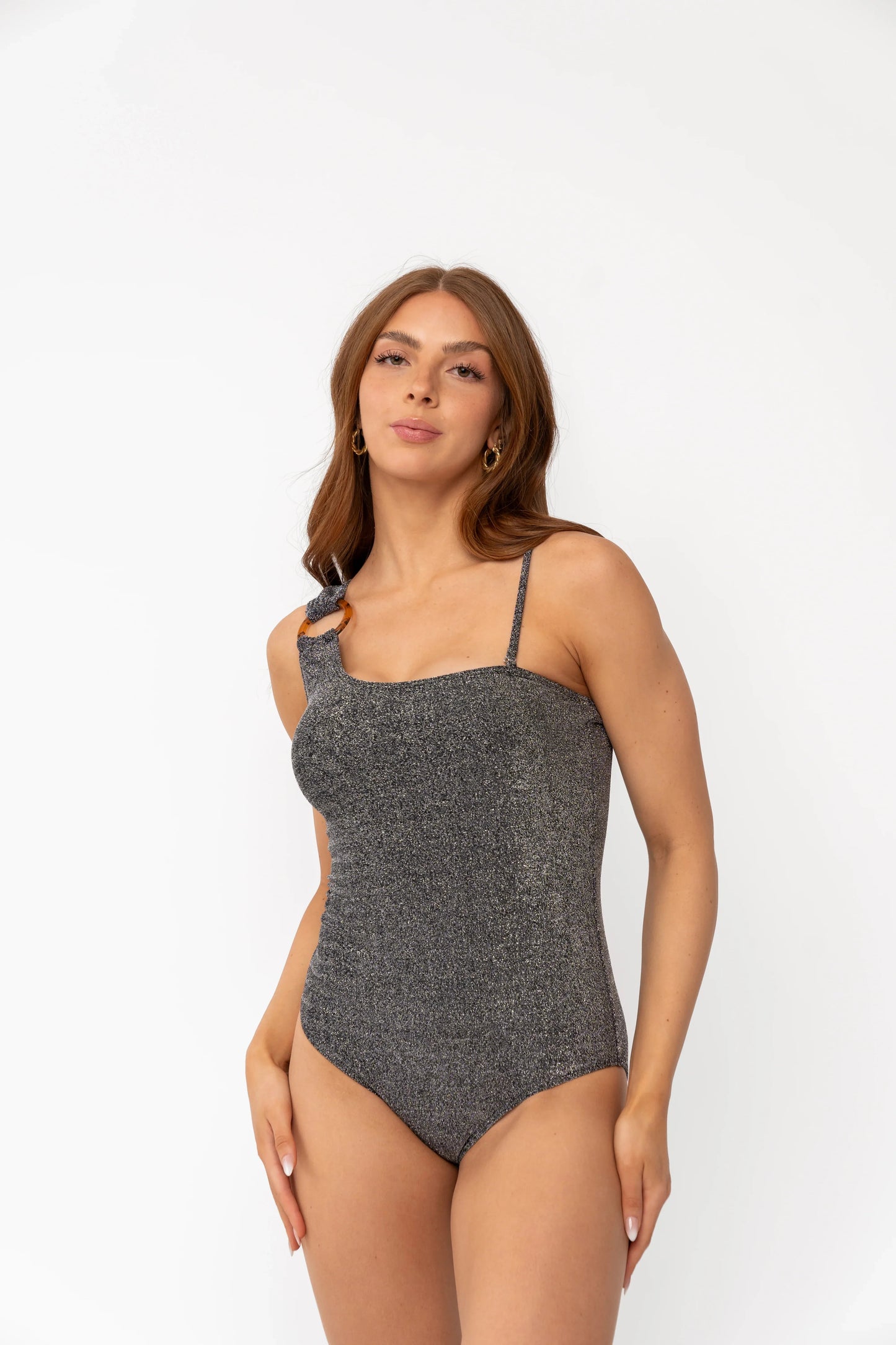 Ripple One Piece | Black Shimmer