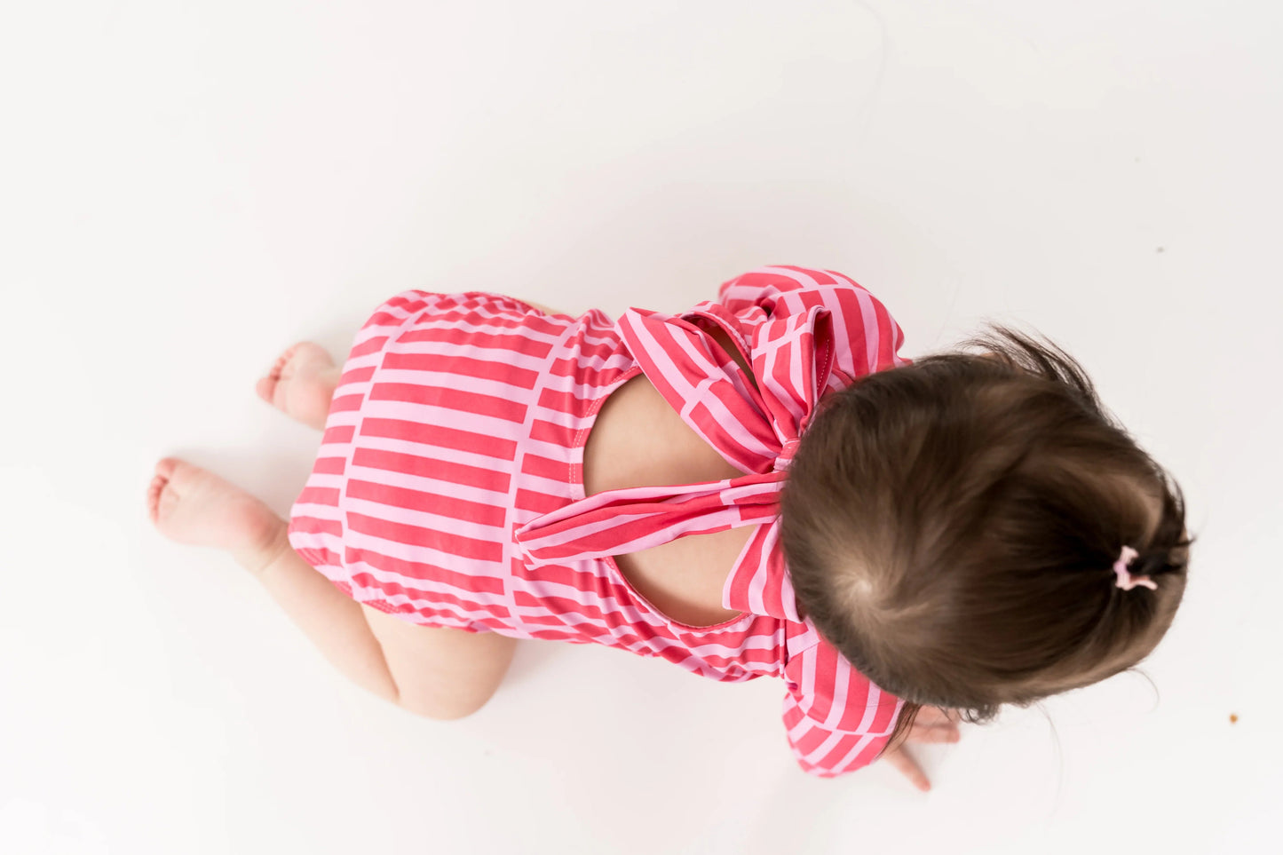  Mini Surfer Girl One Piece | Pink Stripe