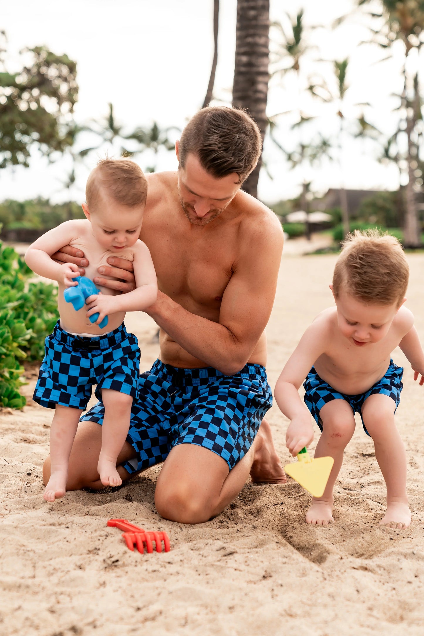  Mini Hang Ten Shorts | Blue Check