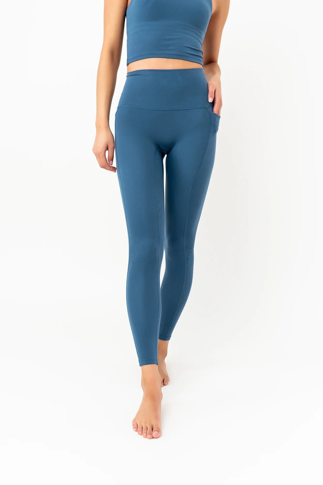  Balance High Waisted Leggings | Deep Blue