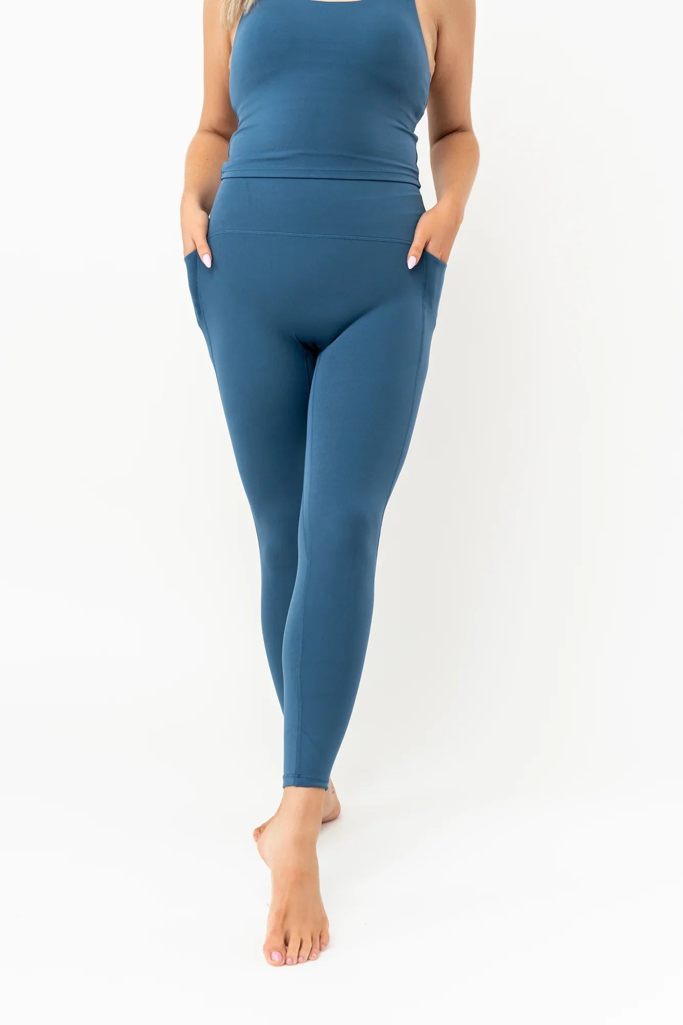  Balance High Waisted Leggings | Deep Blue