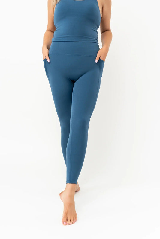  Balance High Waisted Leggings | Deep Blue