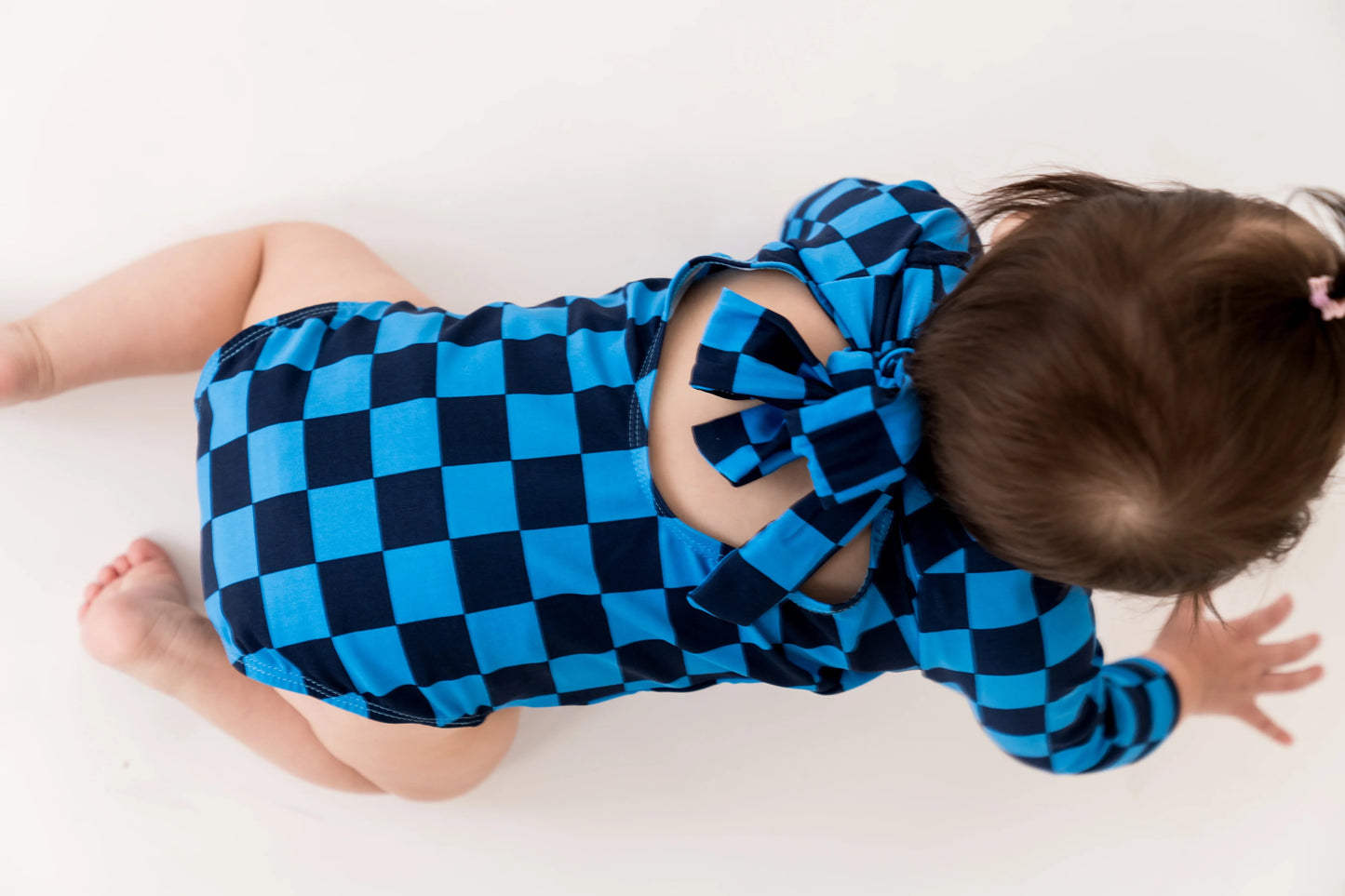  Mini Surfer Girl One Piece | Blue Check