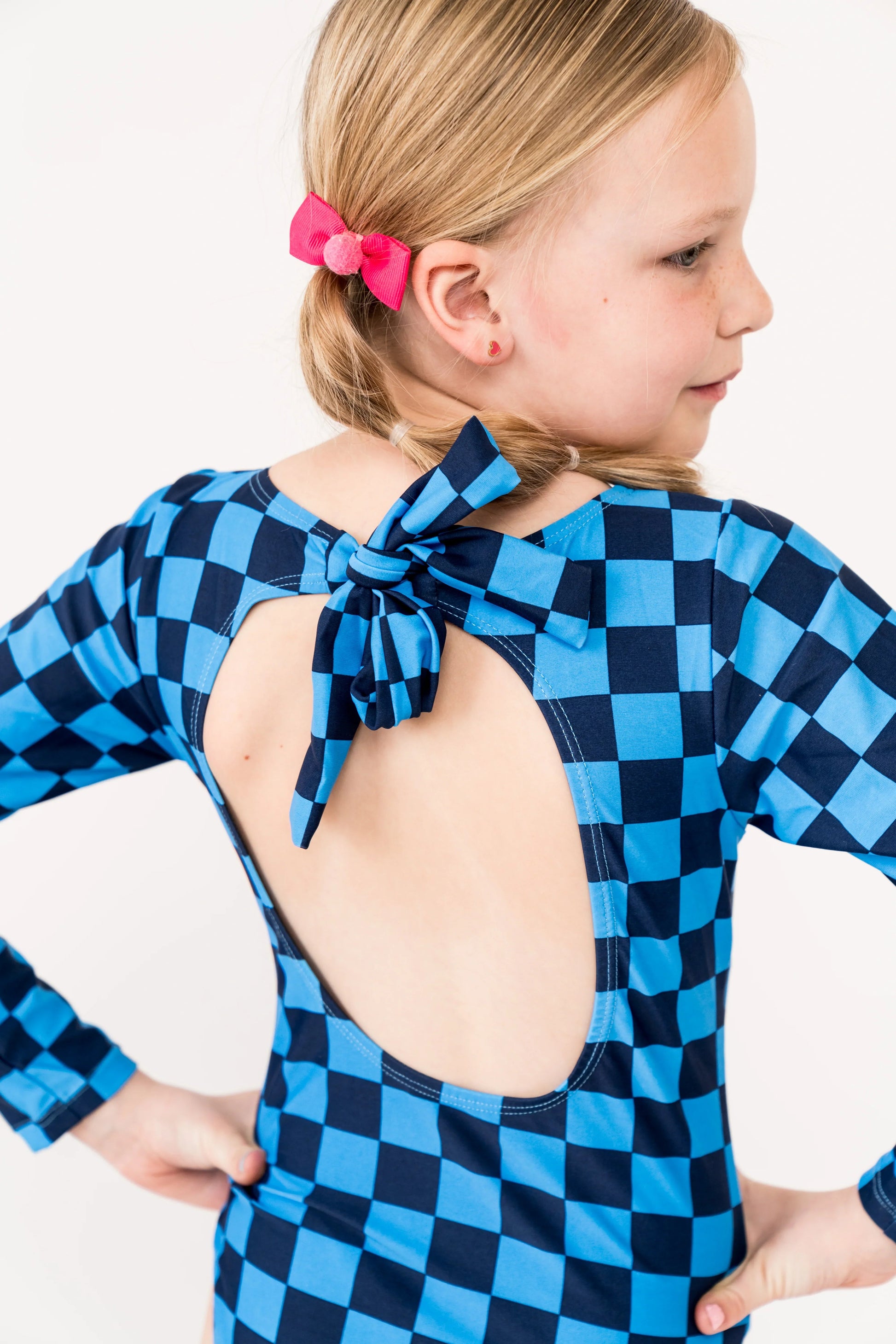  Mini Surfer Girl One Piece | Blue Check