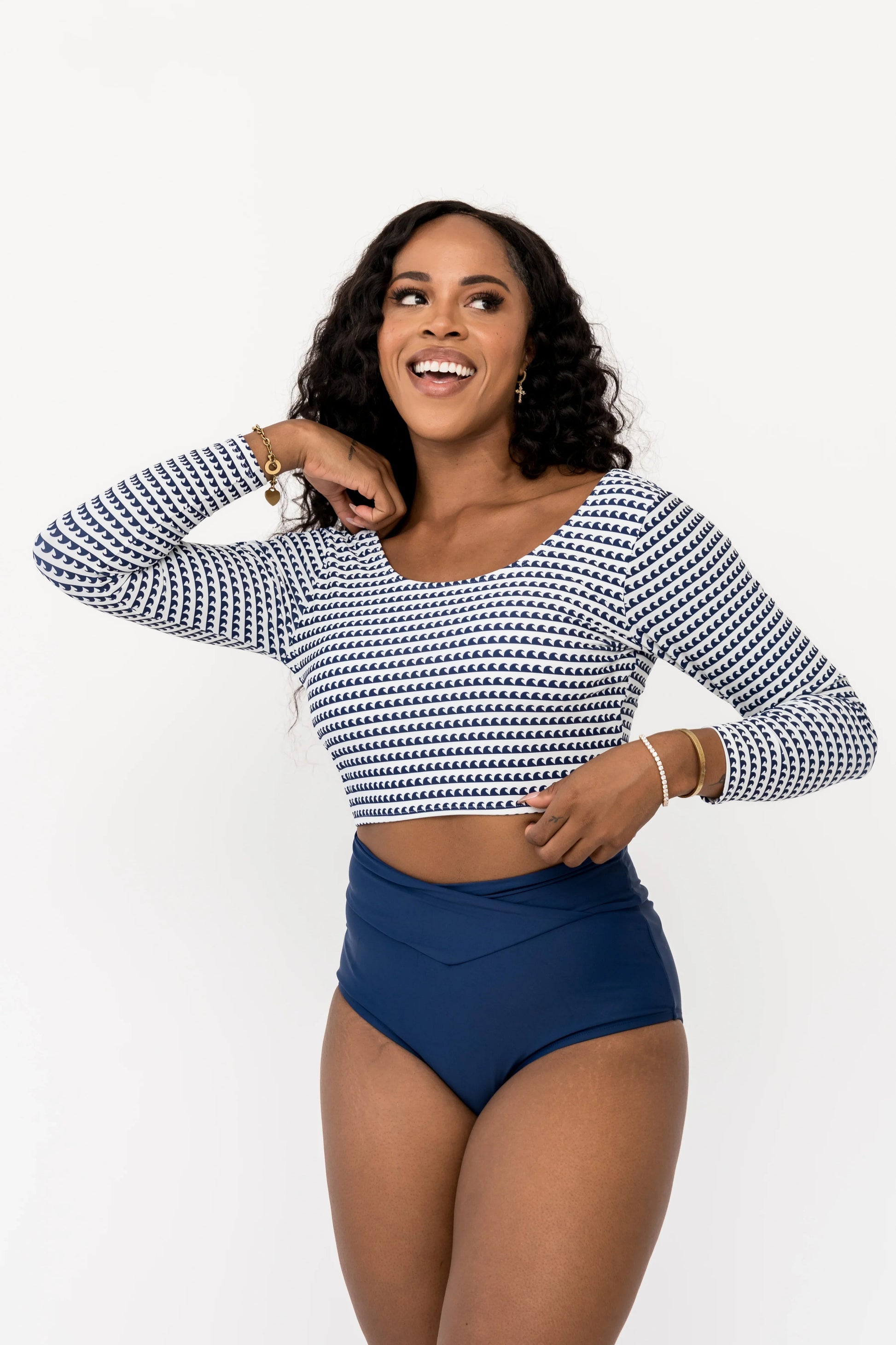  Surfer Top | Navy Wave