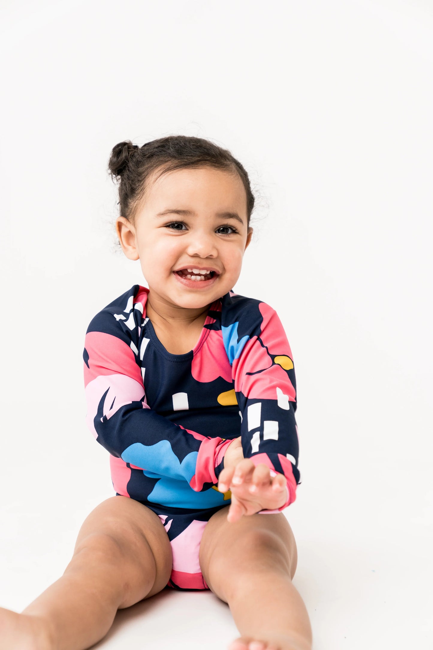  Mini Surfer Girl One Piece | Blue Floral
