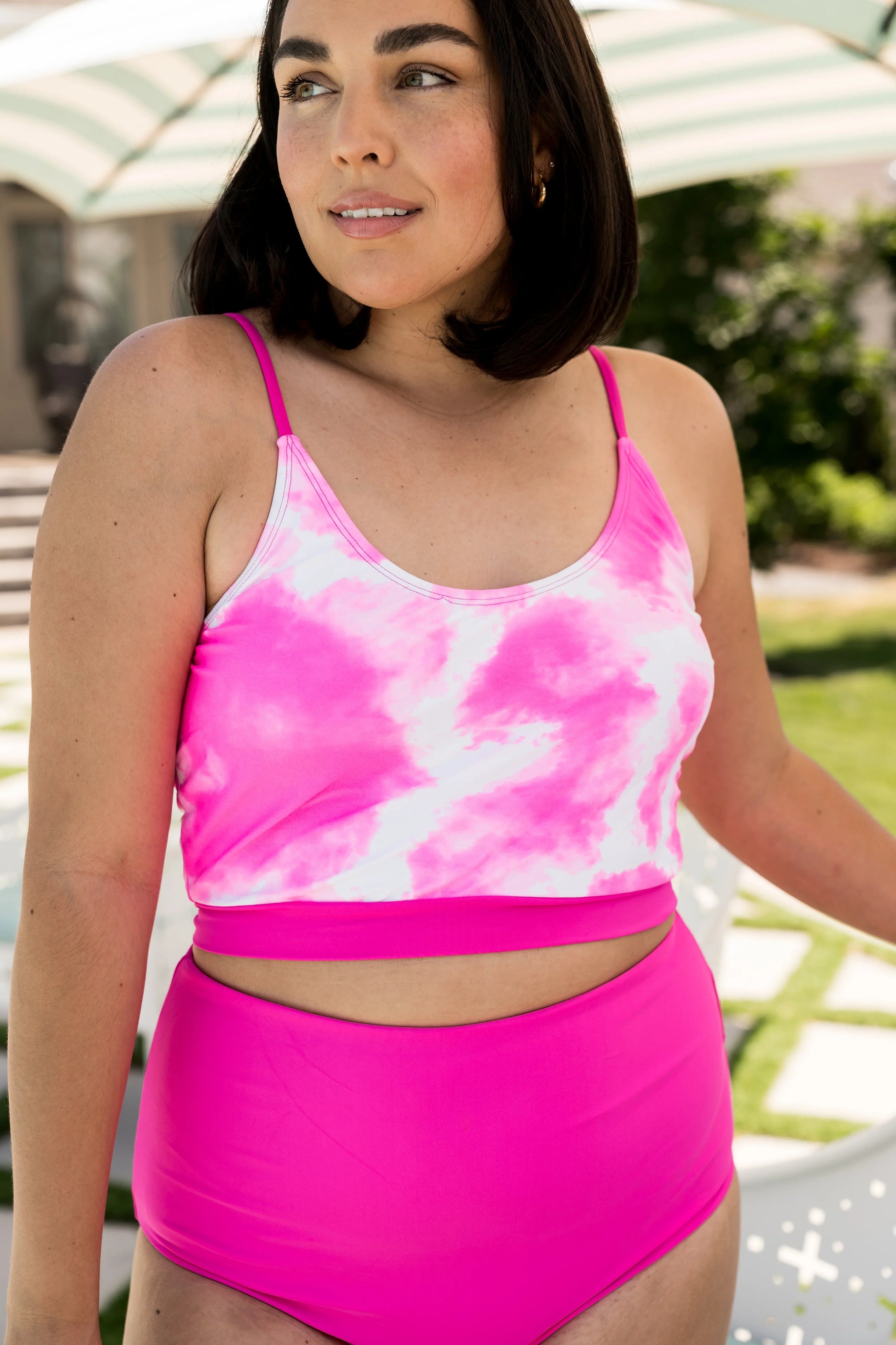  The Lounger Top | Tie Dye Neon Pink | Final Sale