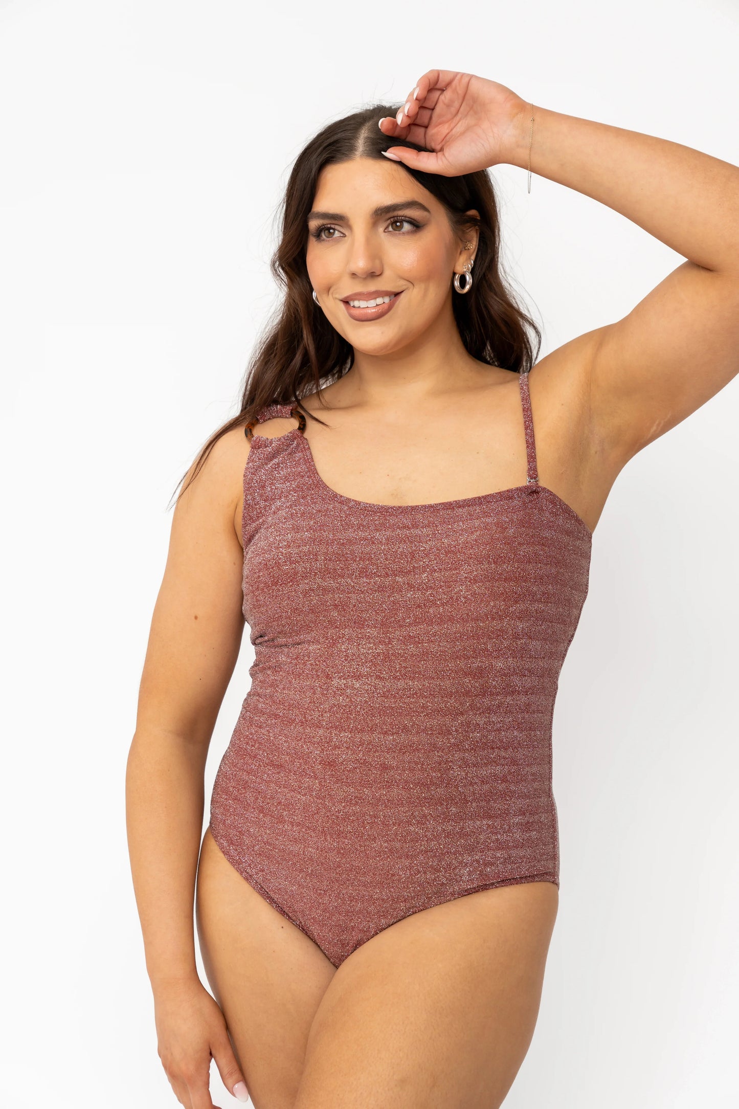  Ripple One Piece | Cranberry Shimmer