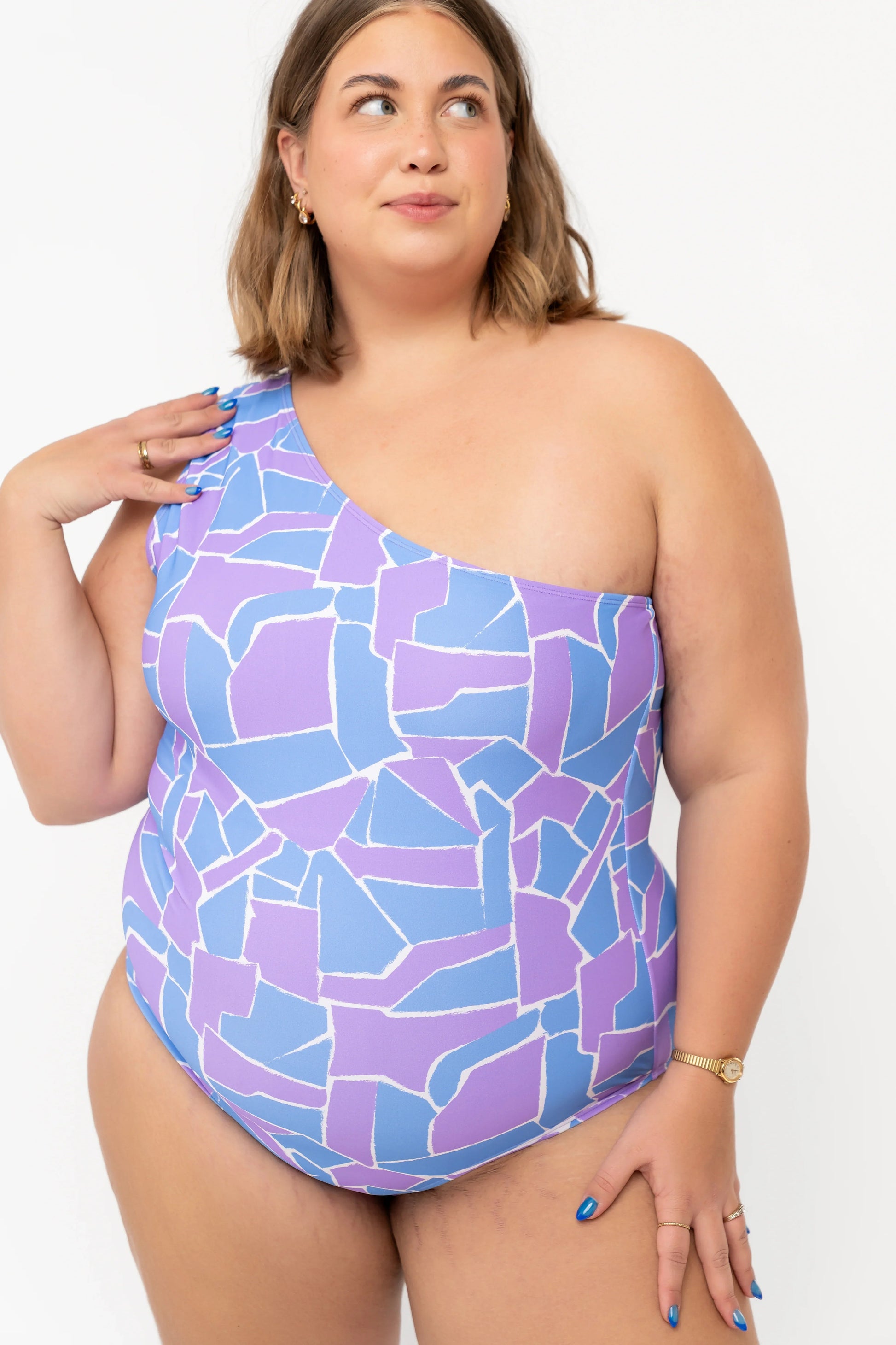  Journey One Piece | Geometric Purple & Blue
