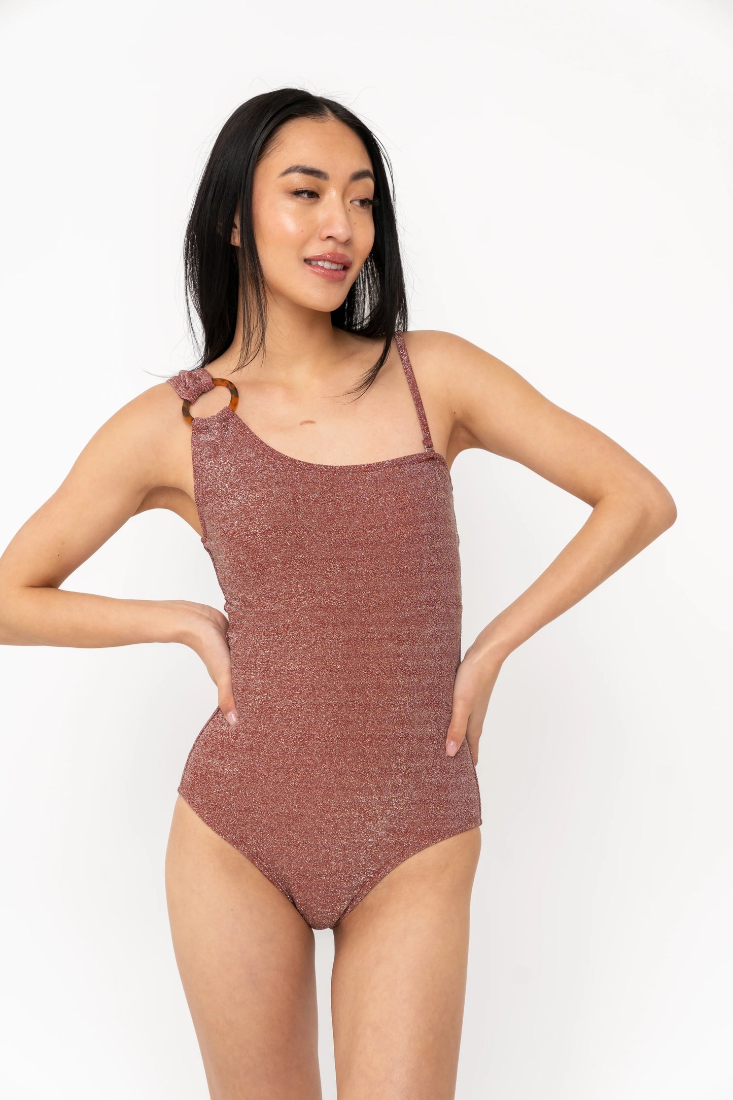  Ripple One Piece | Cranberry Shimmer