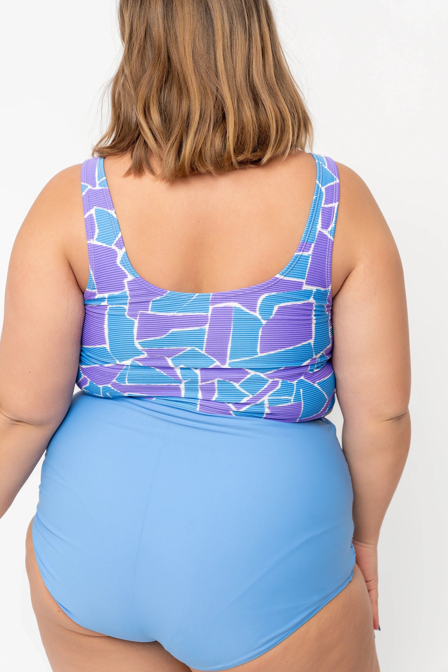  Traveler Top | Geometric Purple & Blue