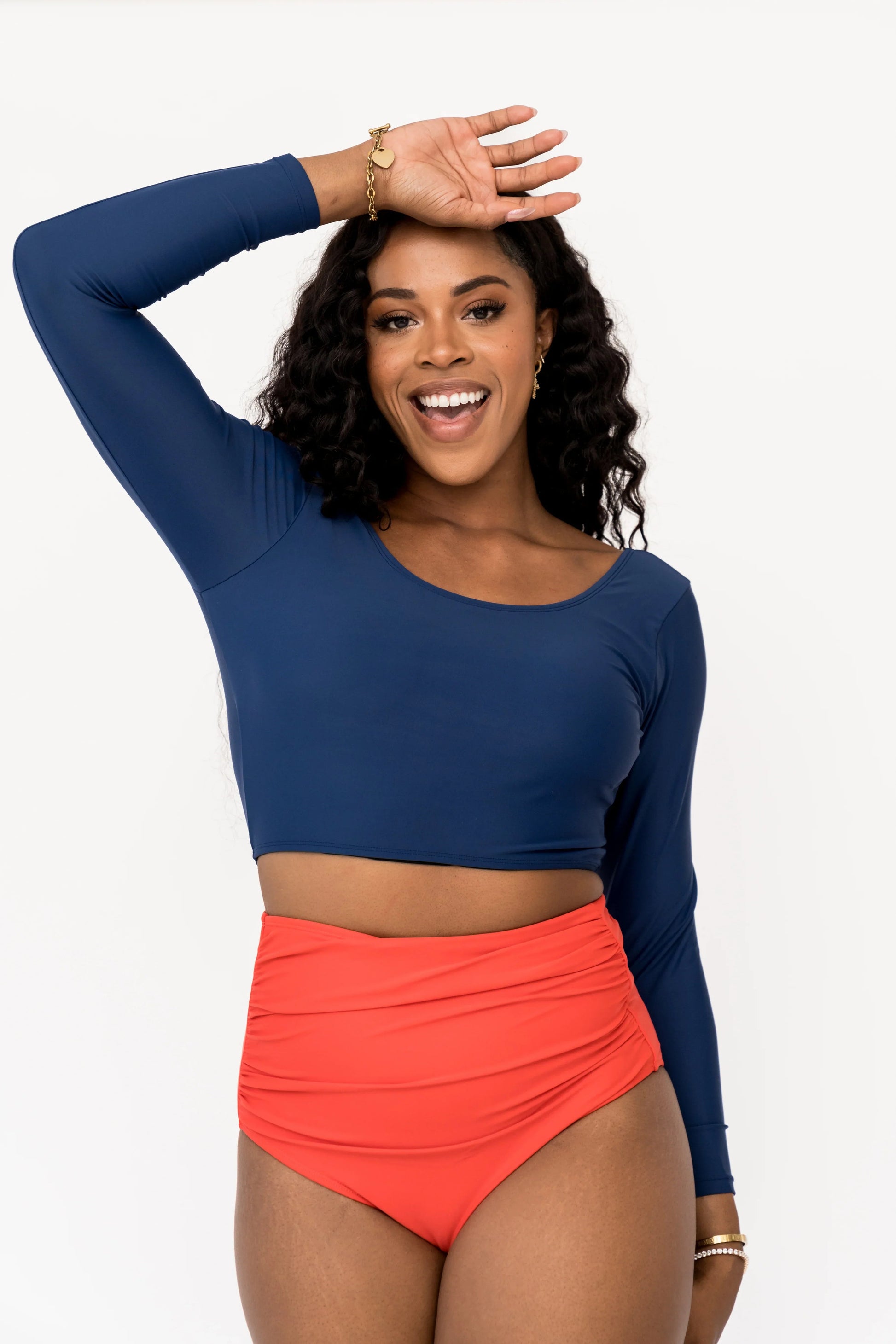  High Rise Barefoot Bottom | Nautical Red