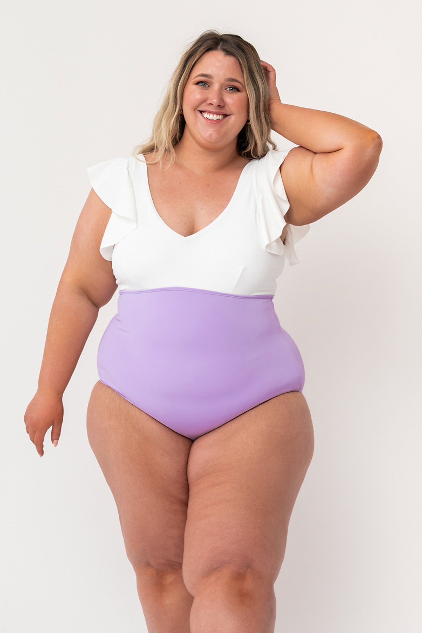  Ocean One Piece | Lavender Love & White